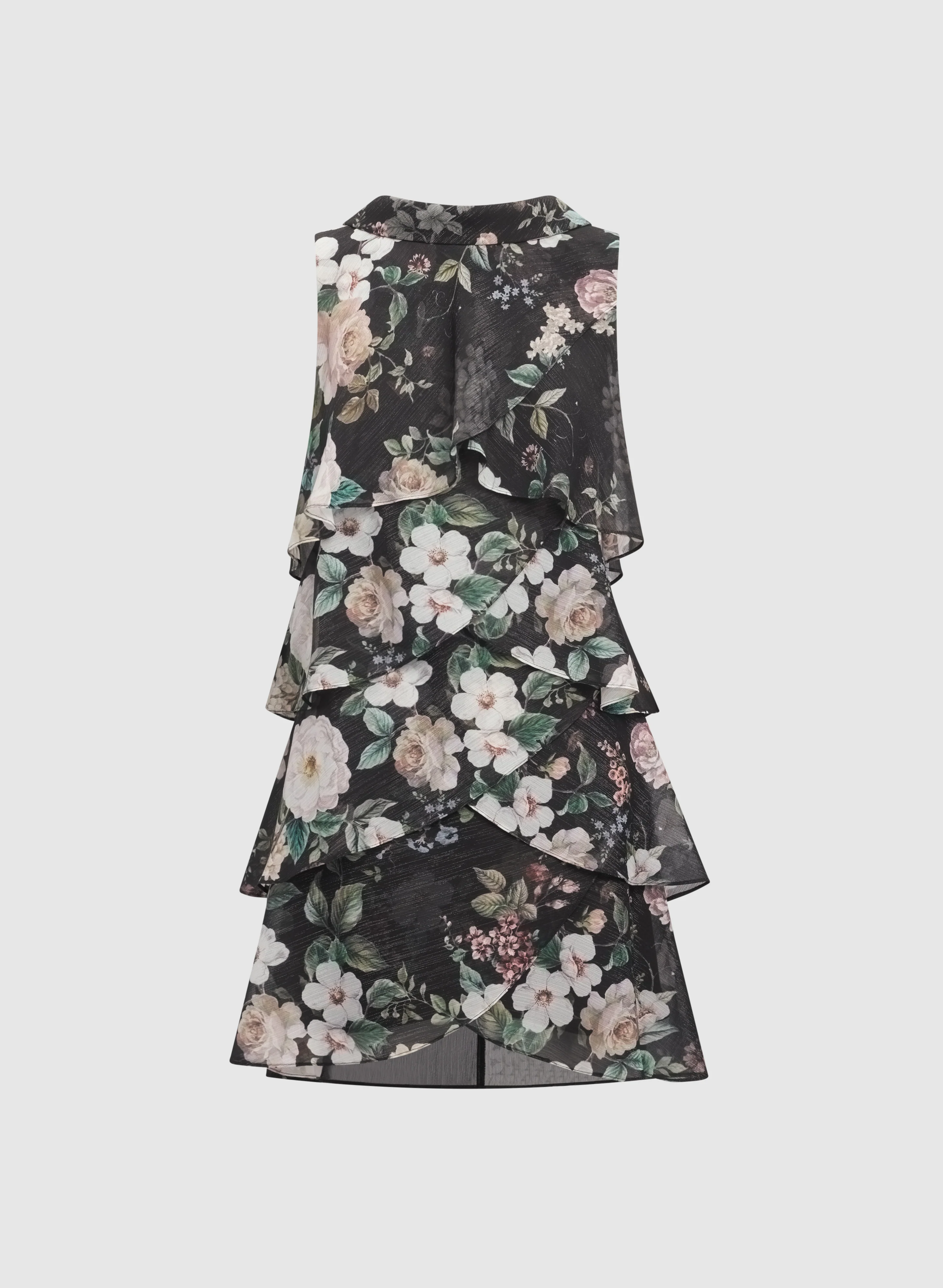 Floral Pattern Tiered Dress - Image 5