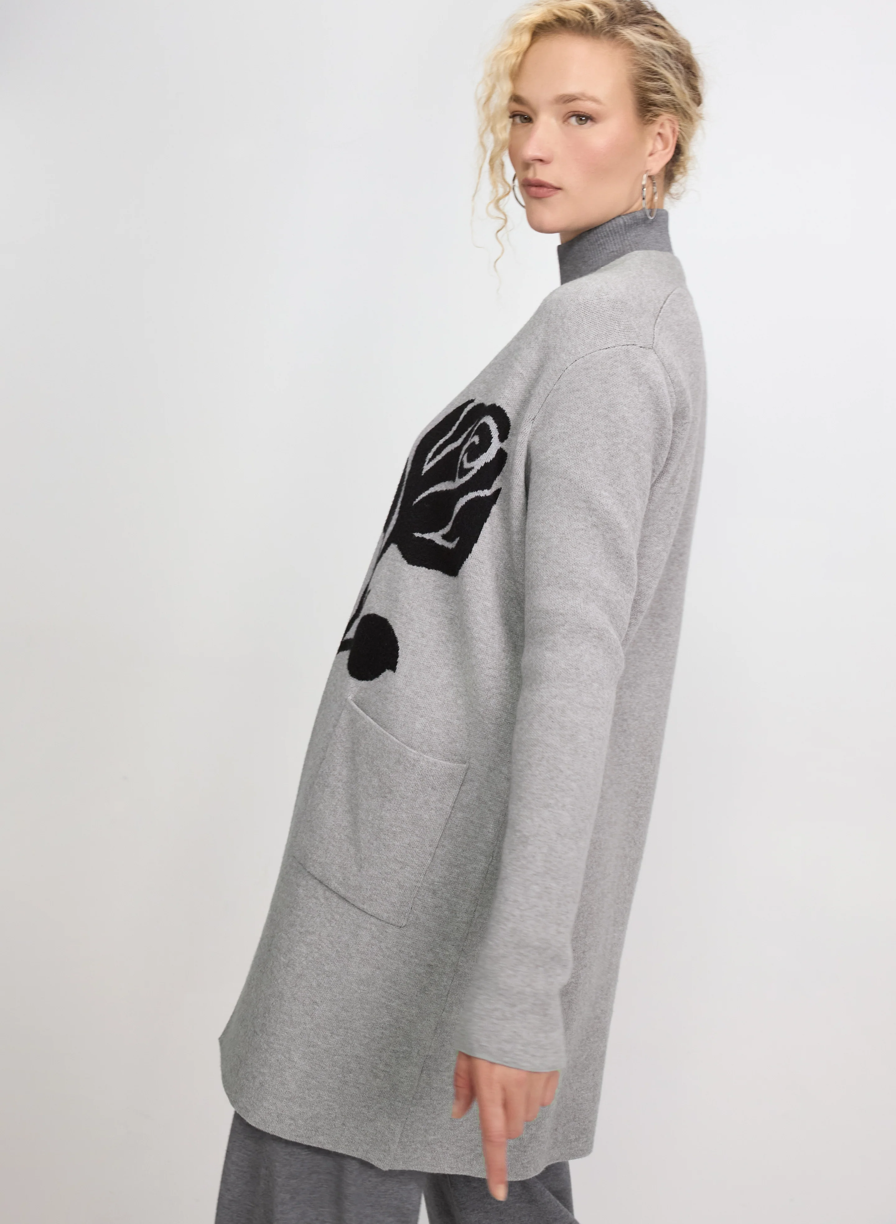 Floral Placement Print Cardigan - Image 8