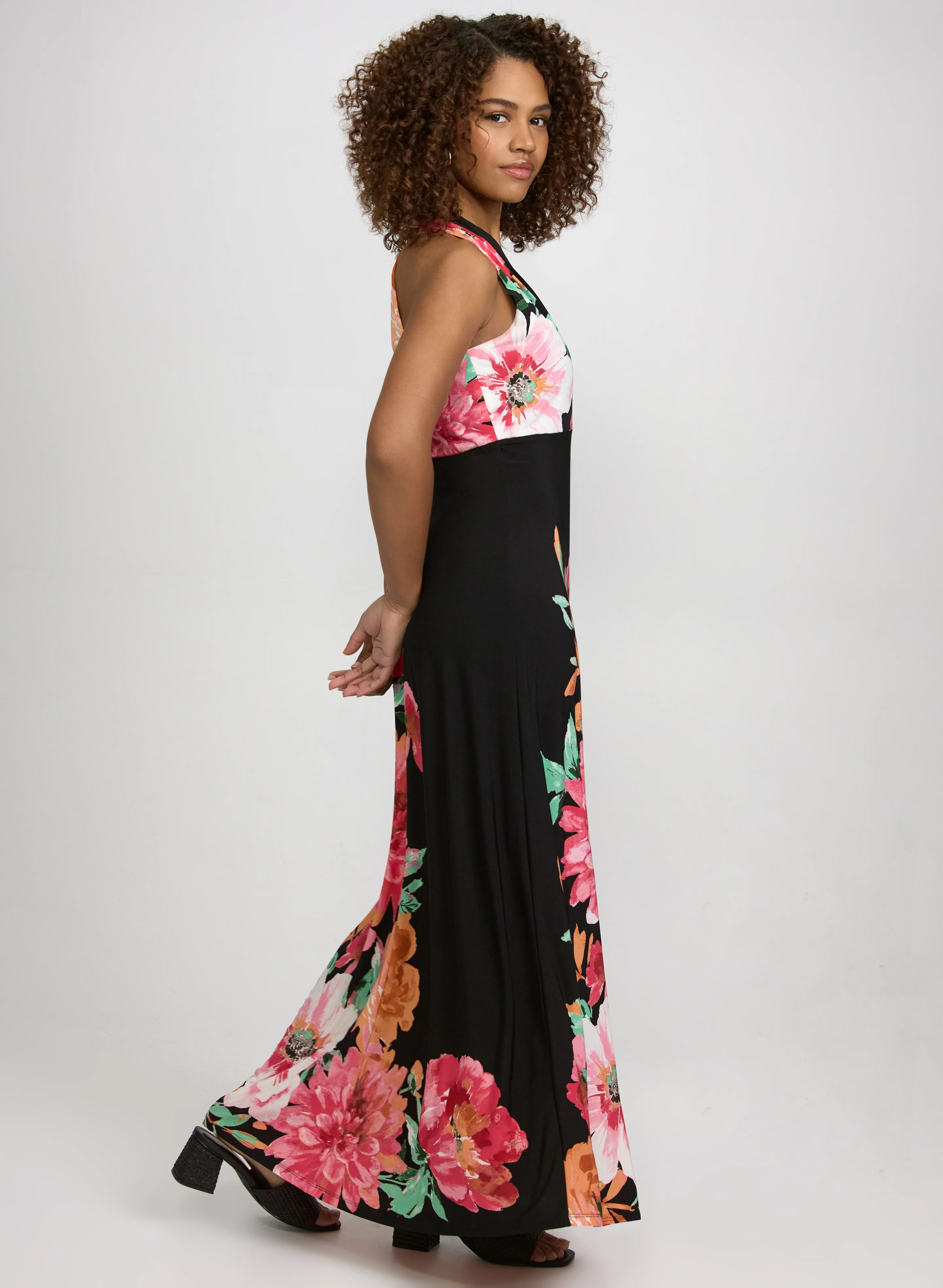 Floral Placement Print Dress - Image 2