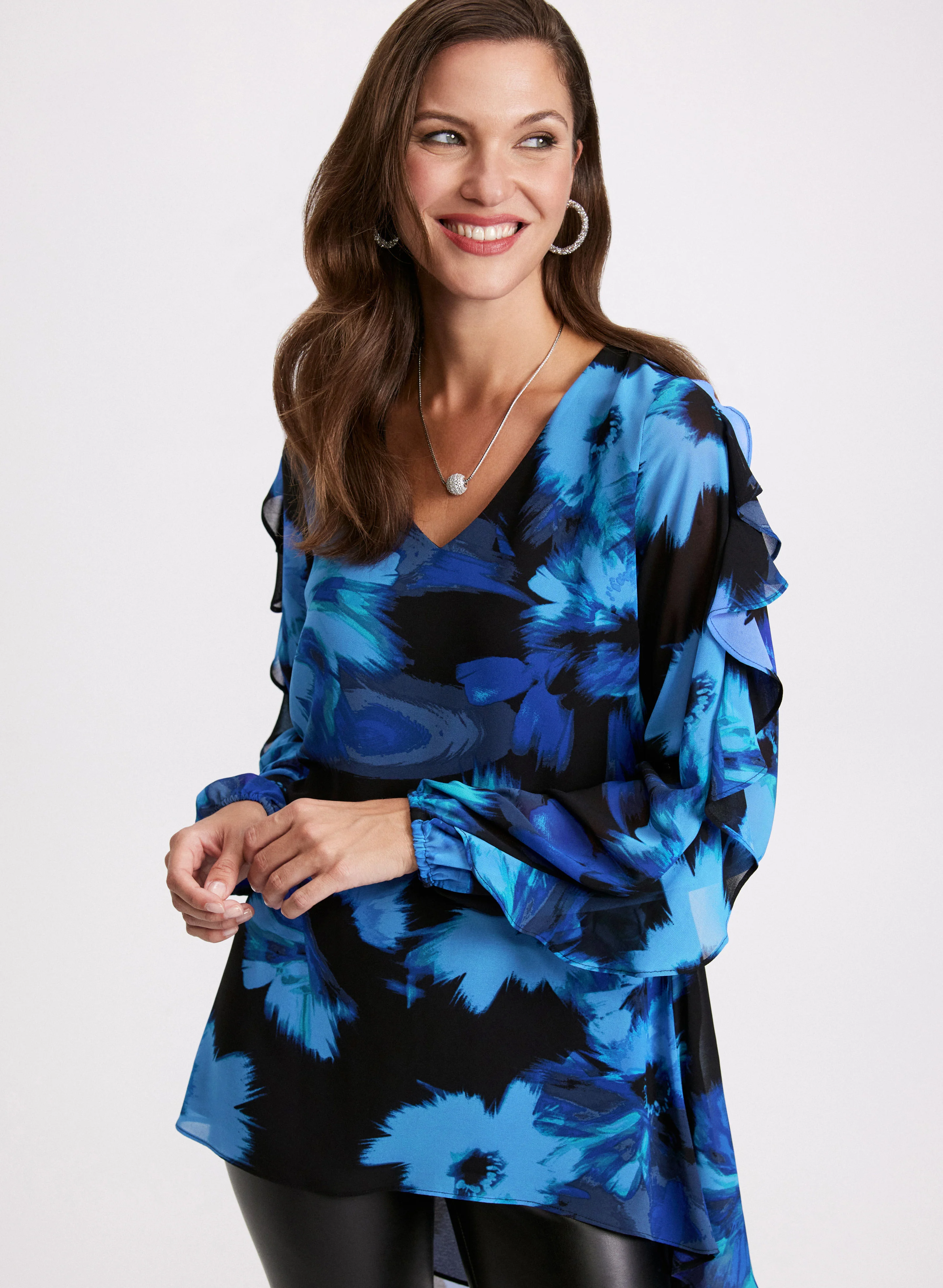 Floral Print Chiffon Blouse - Image 3