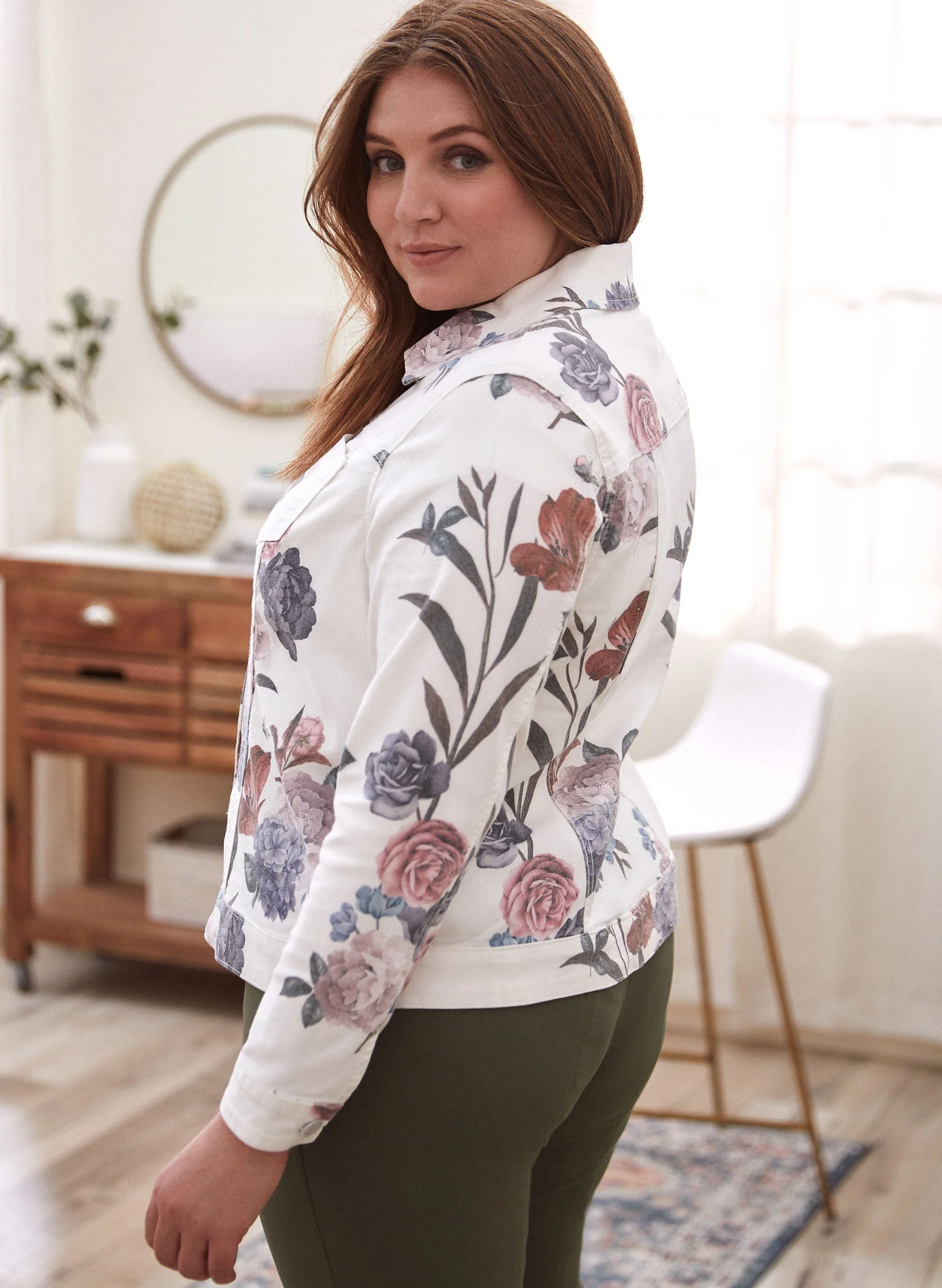 Floral Print Denim Jacket - Image 2