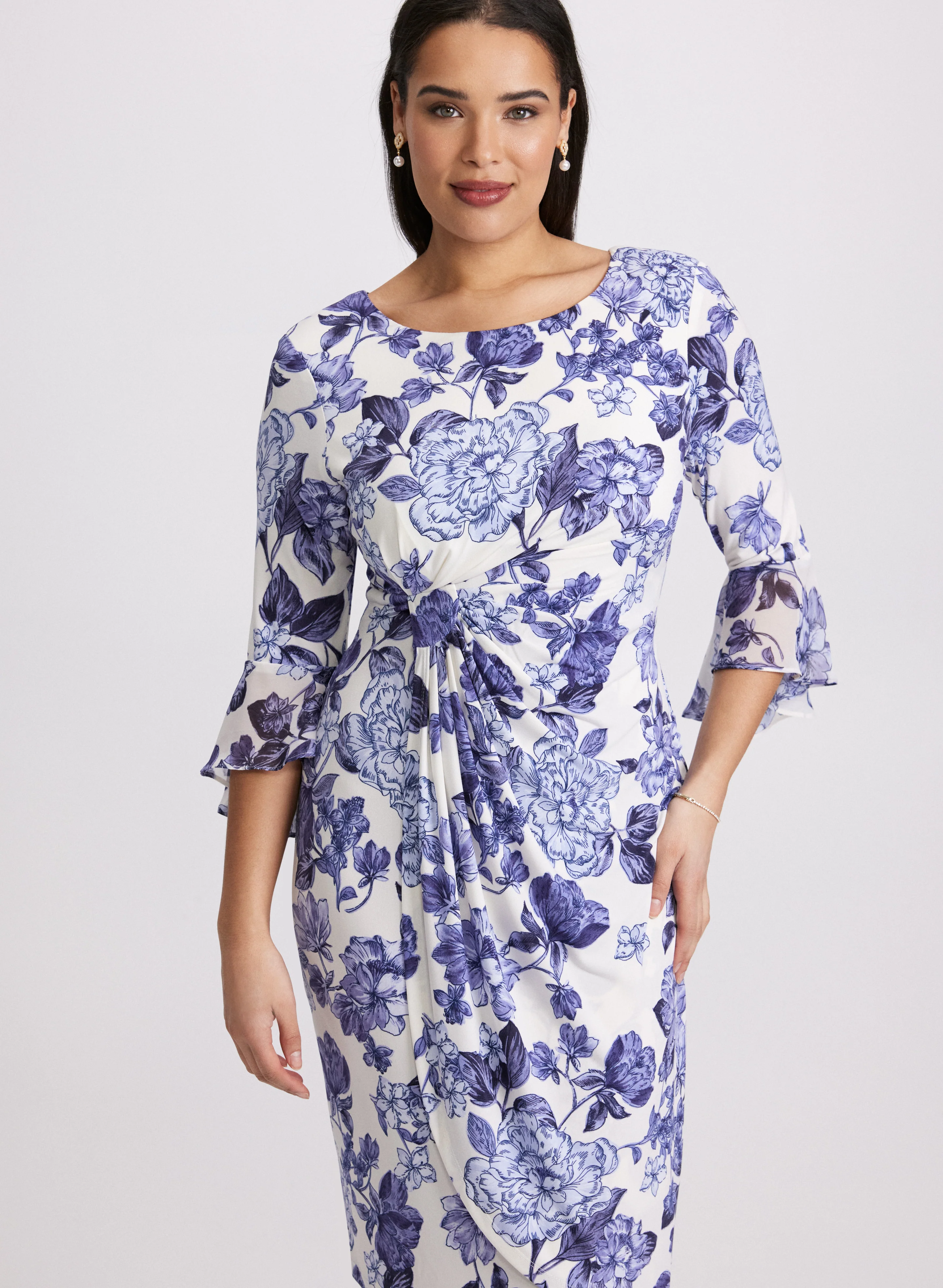 Floral Wrap Dress - Image 3