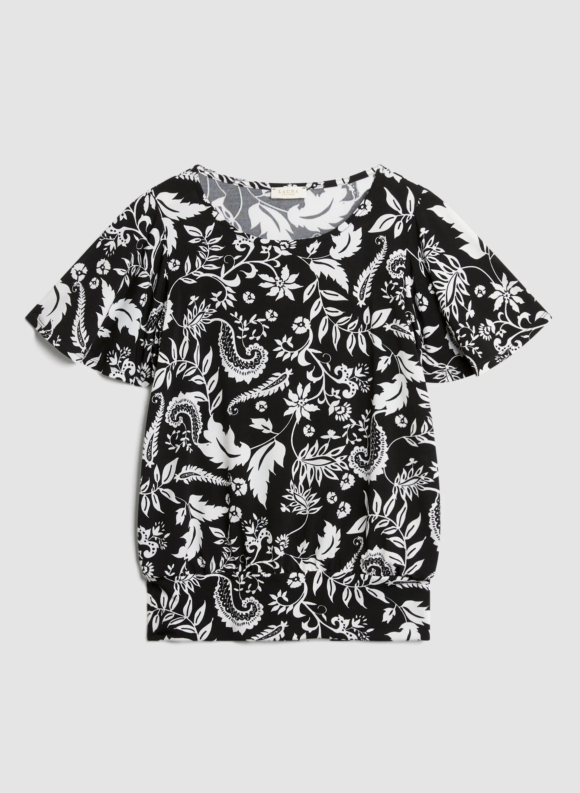 Floral Print Flutter Sleeve Top - Image 6