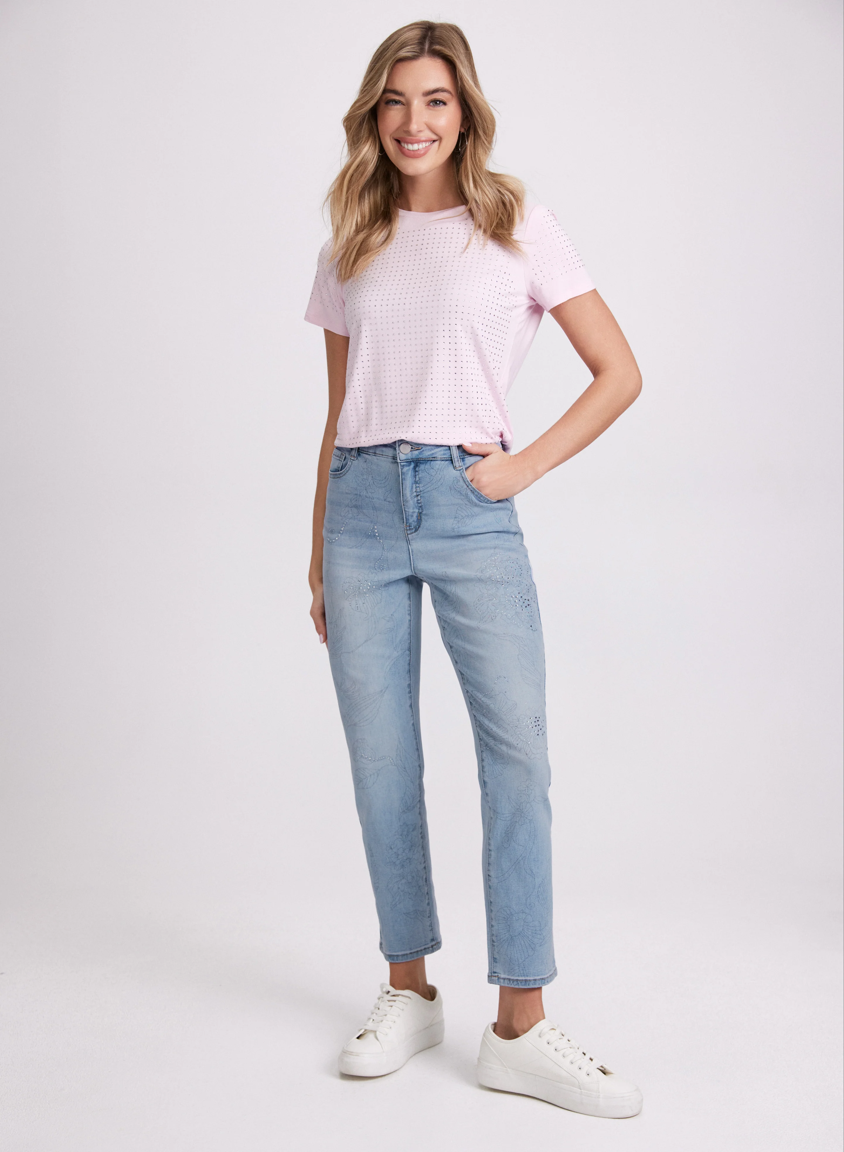 Sketch Floral Straight-Leg Jeans - Image 3