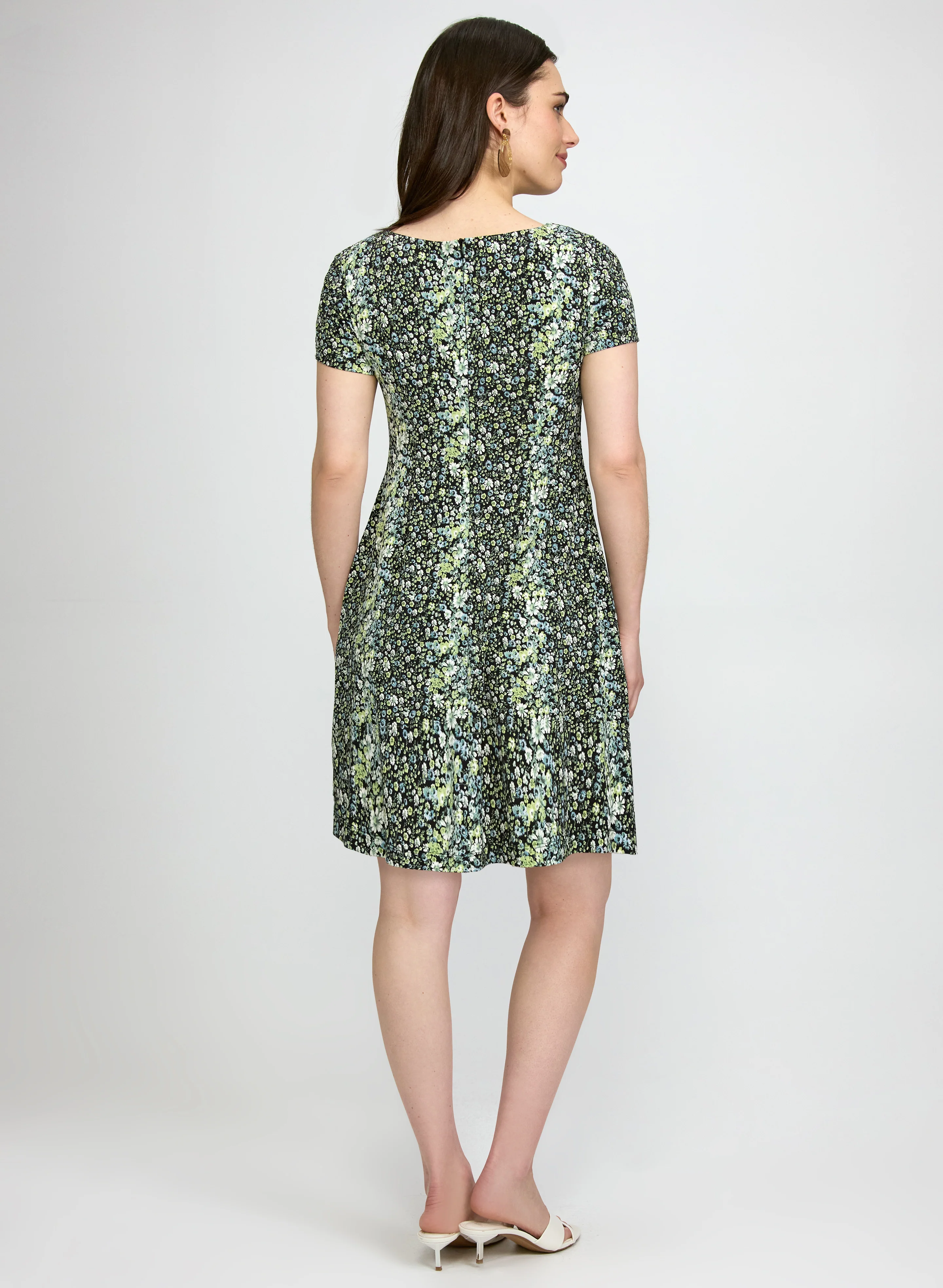 Floral Print Jersey Dress - Image 3