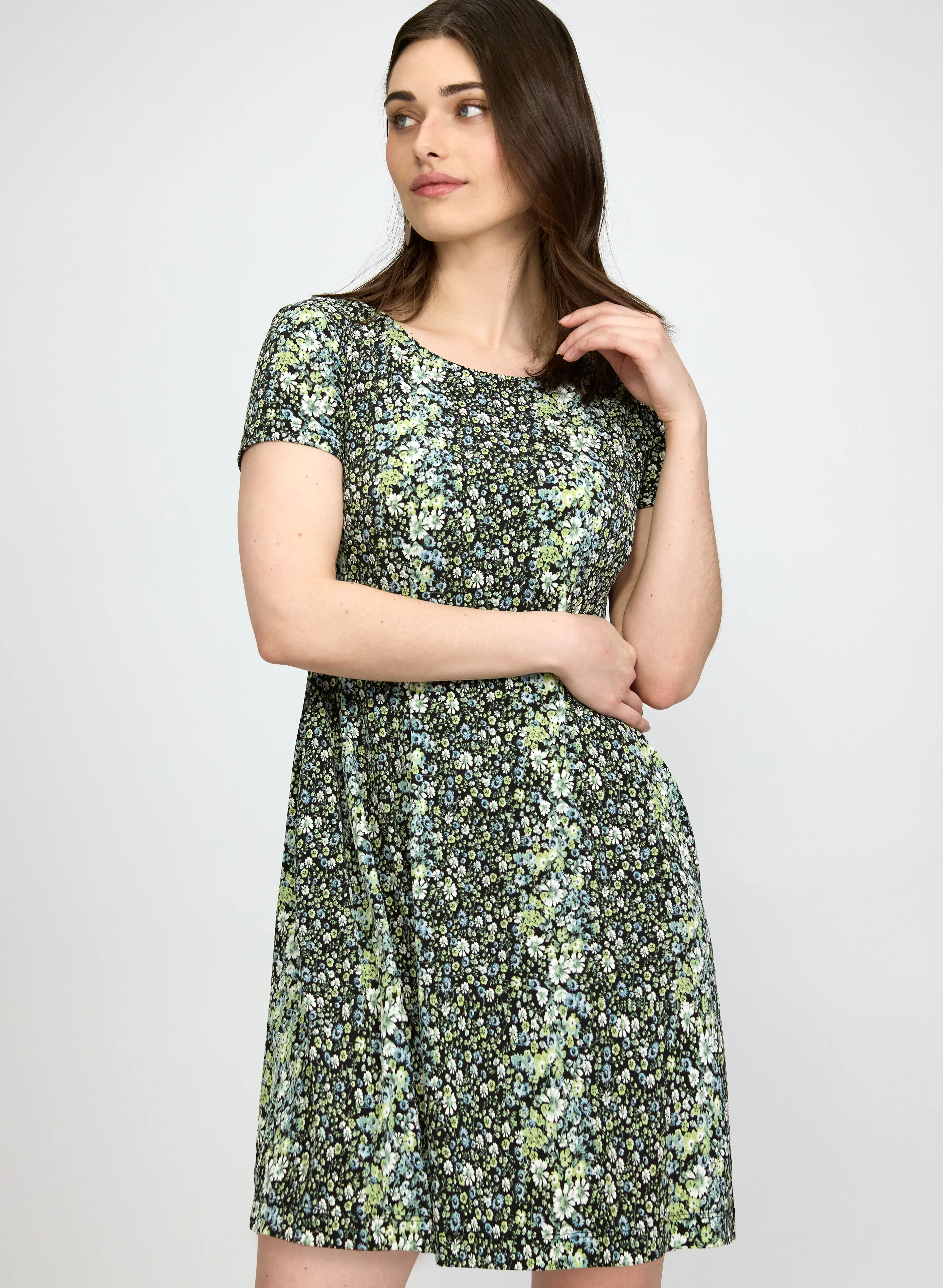 Floral Print Jersey Dress - Image 4