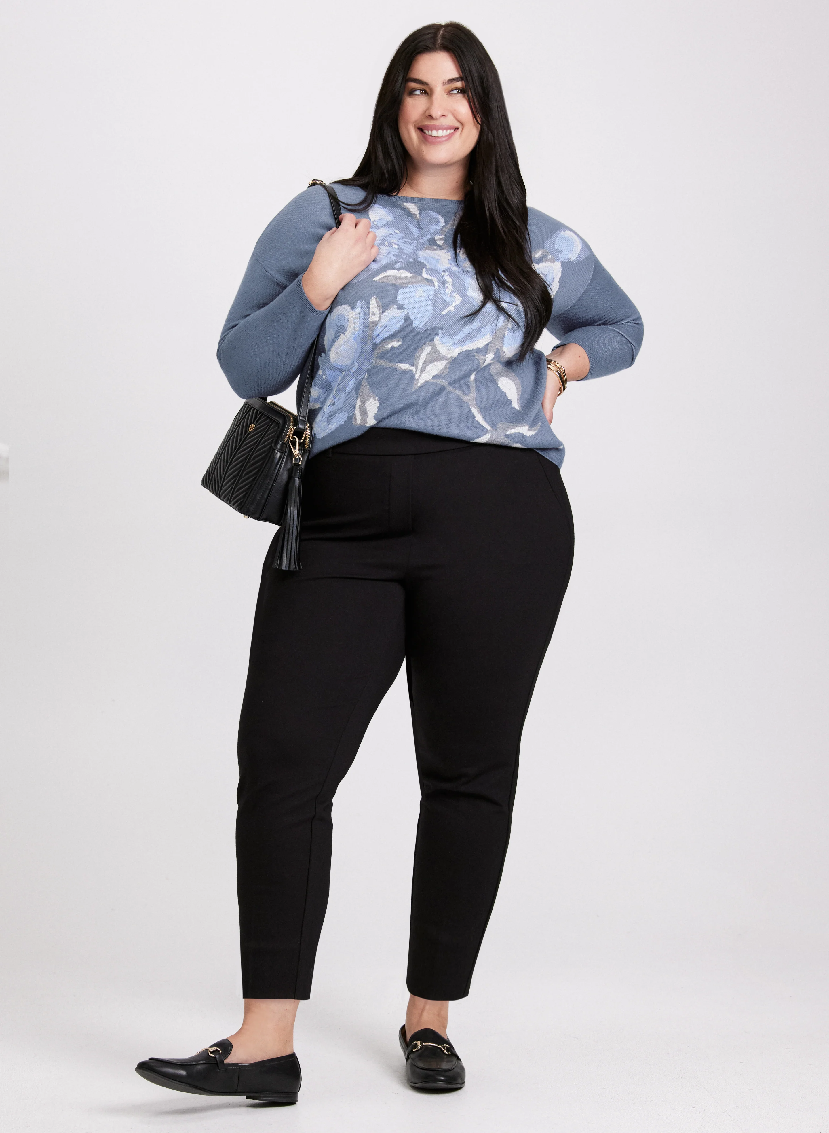 Floral Print Knit Sweater - Image 3
