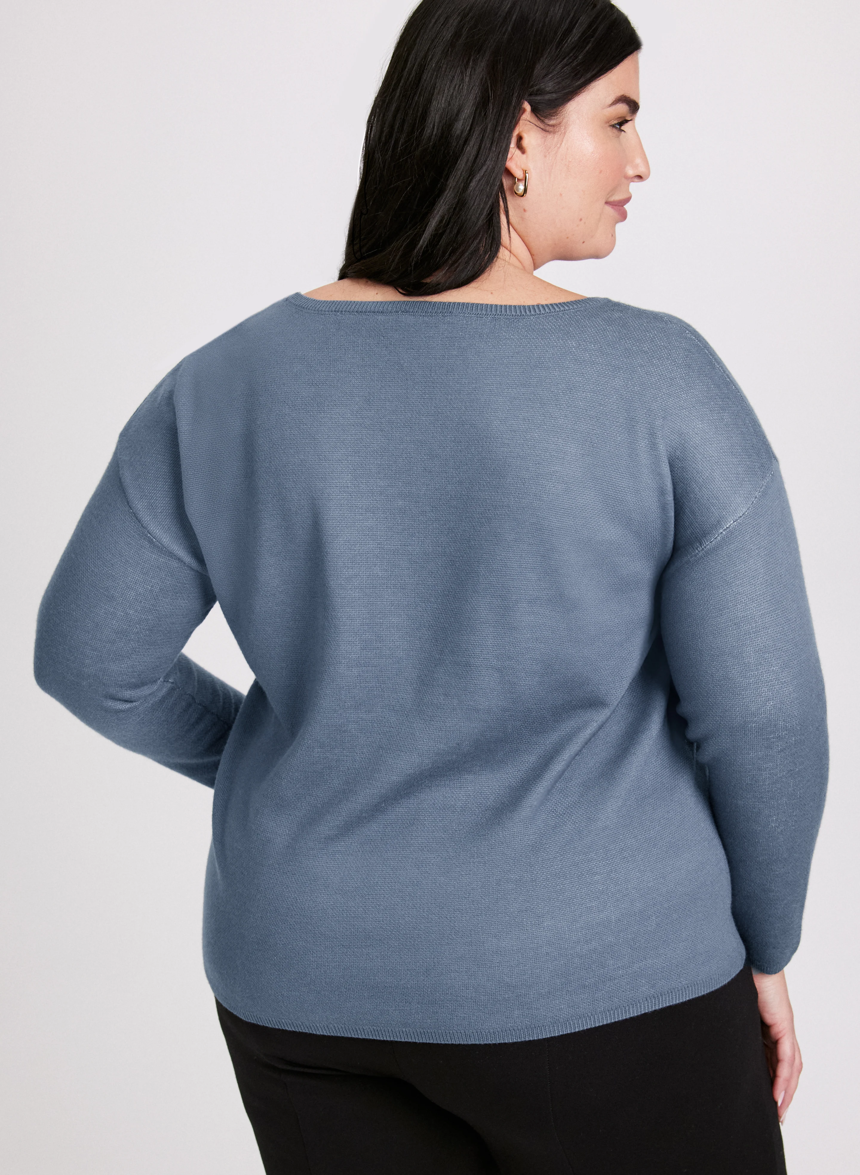 Floral Print Knit Sweater - Image 4