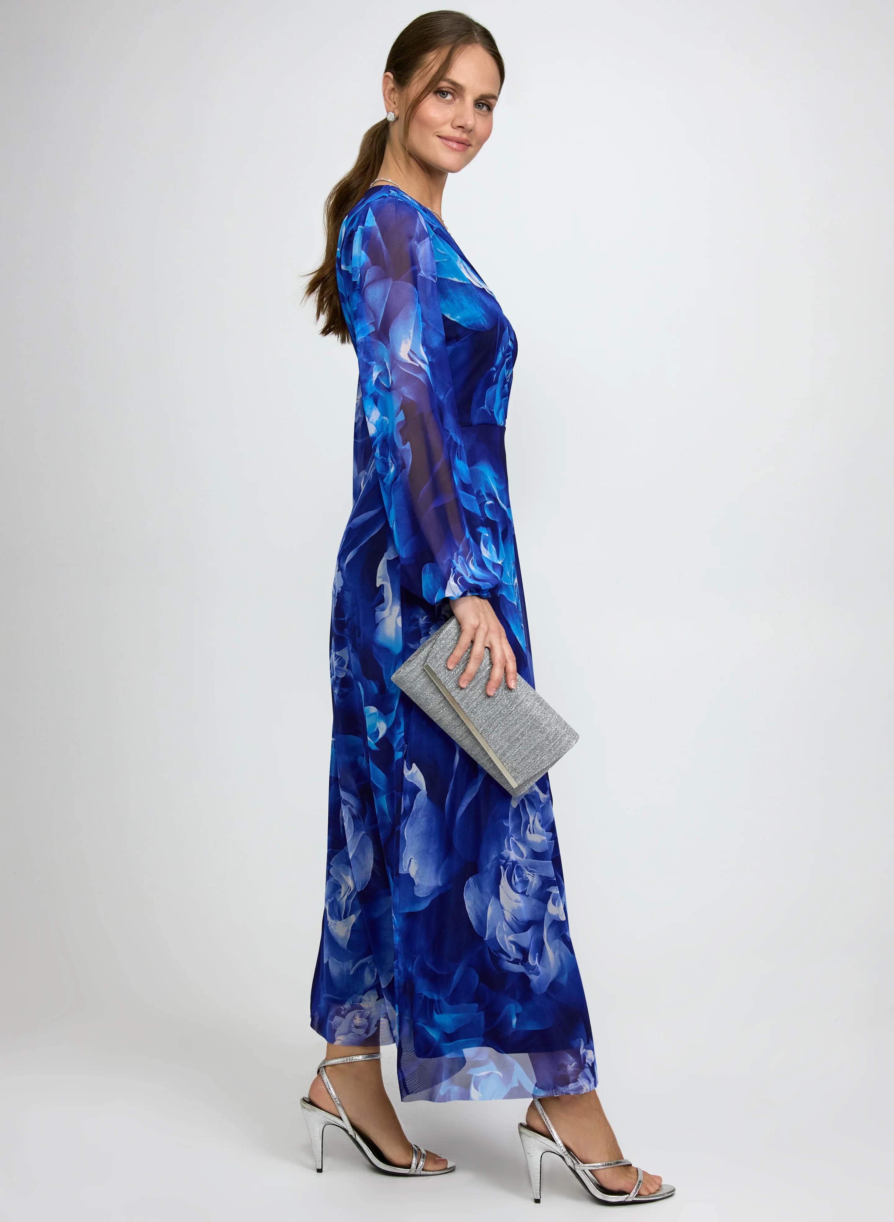Floral Print Mesh Dress - Image 2