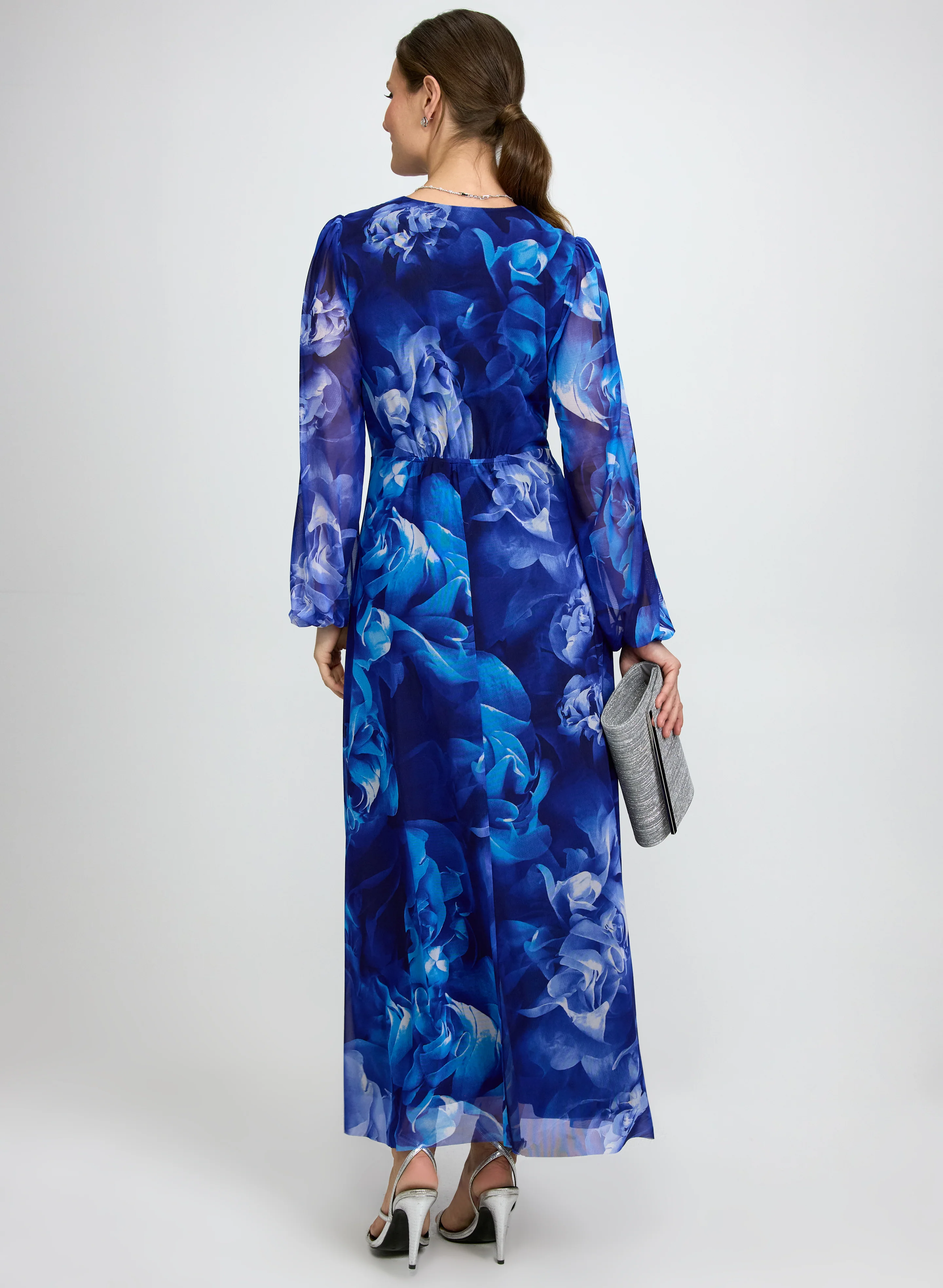 Floral Print Mesh Dress - Image 4