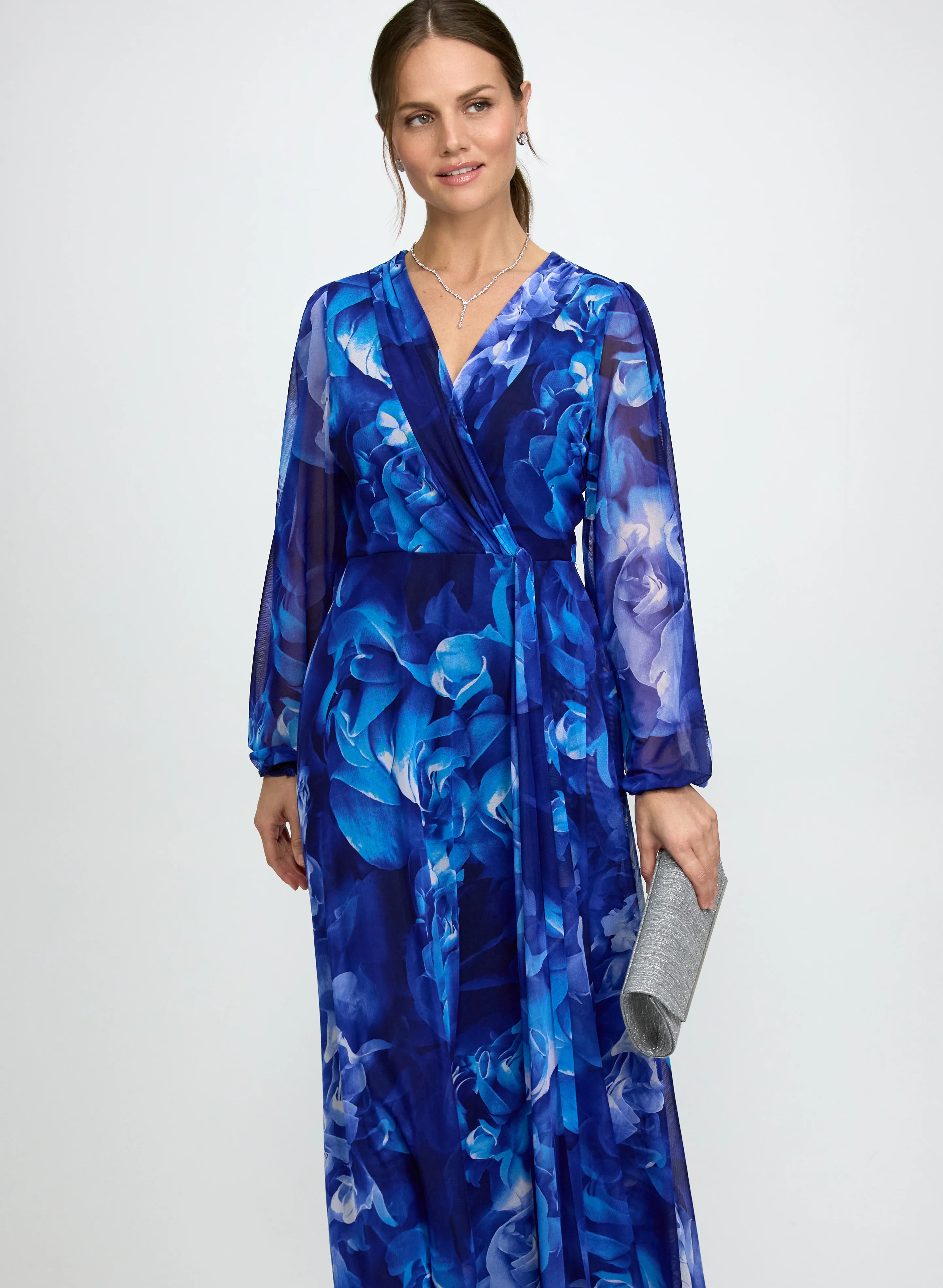 Floral Print Mesh Dress - Image 7