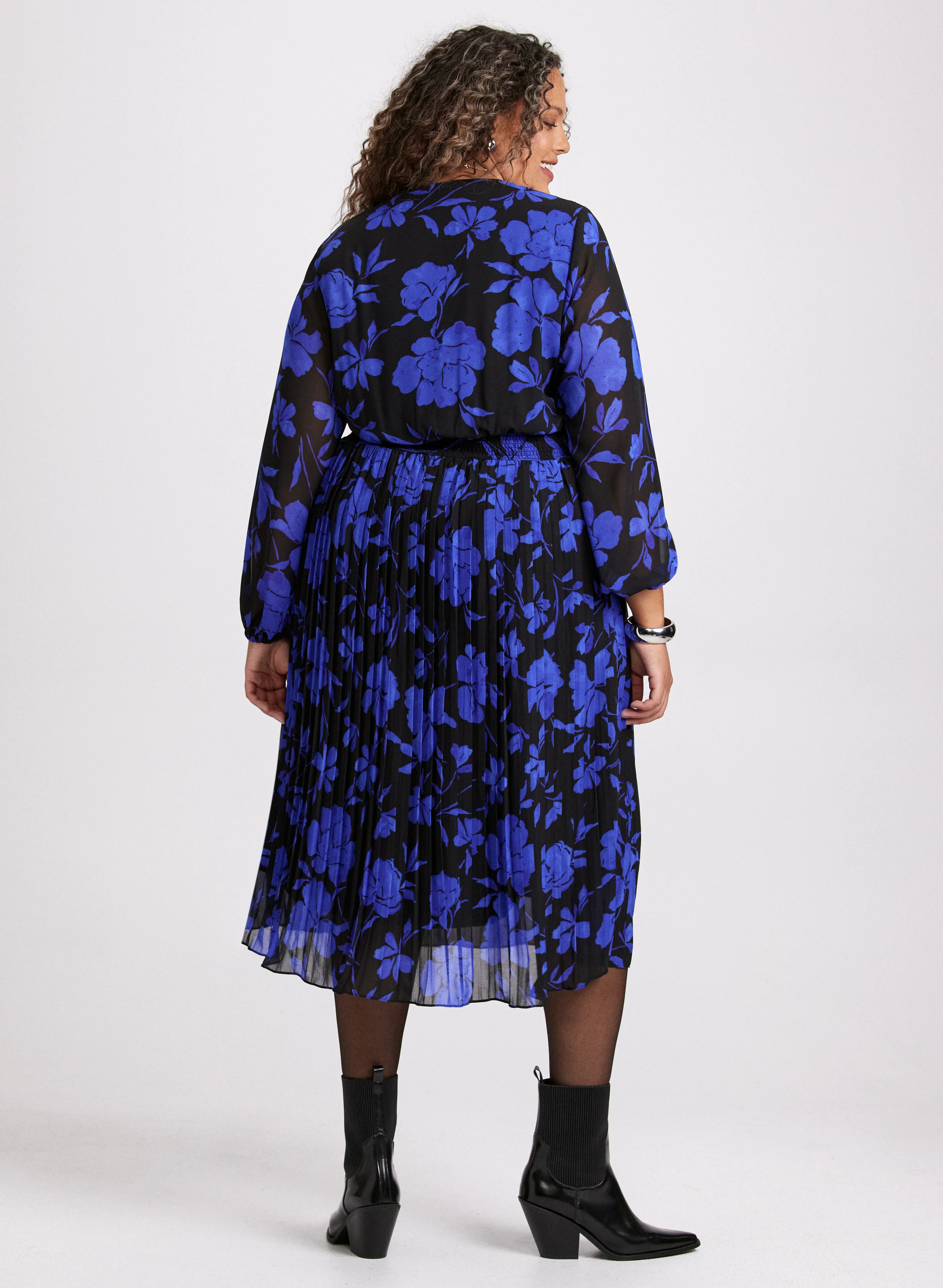 Floral Print Midi Dress - Image 3