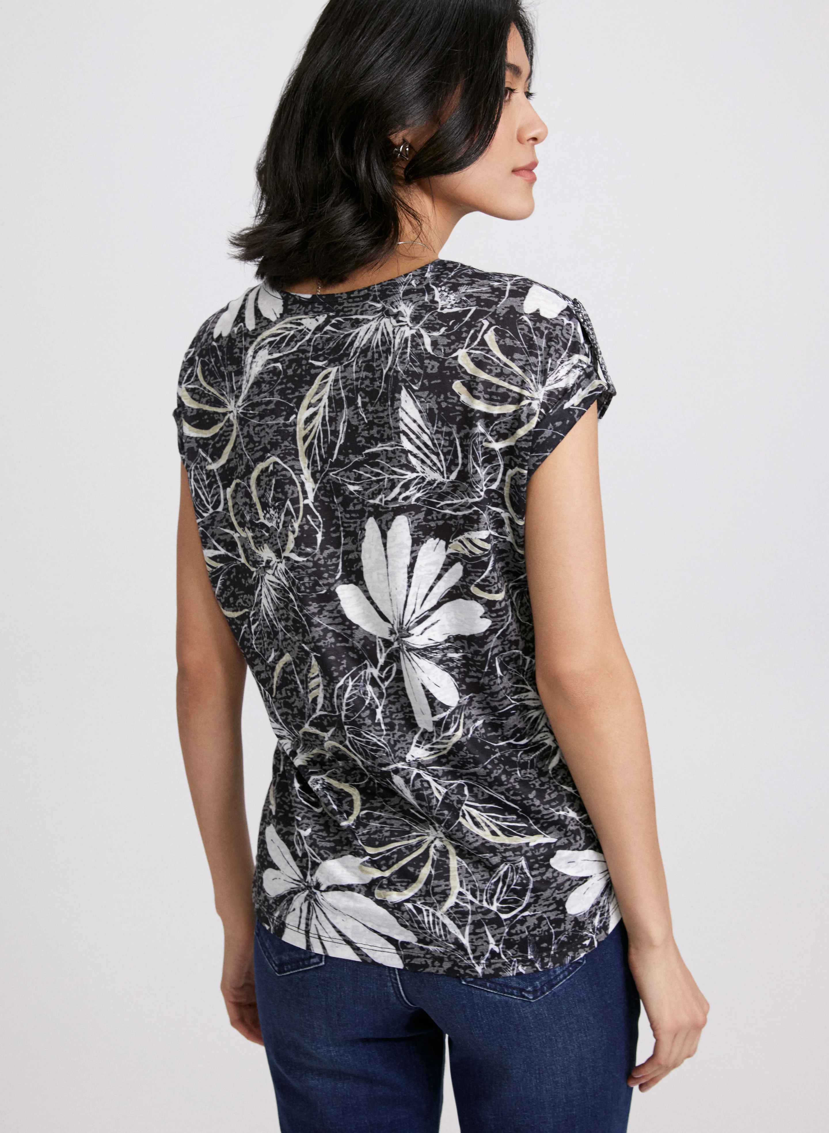 Floral Print T-Shirt - Image 4