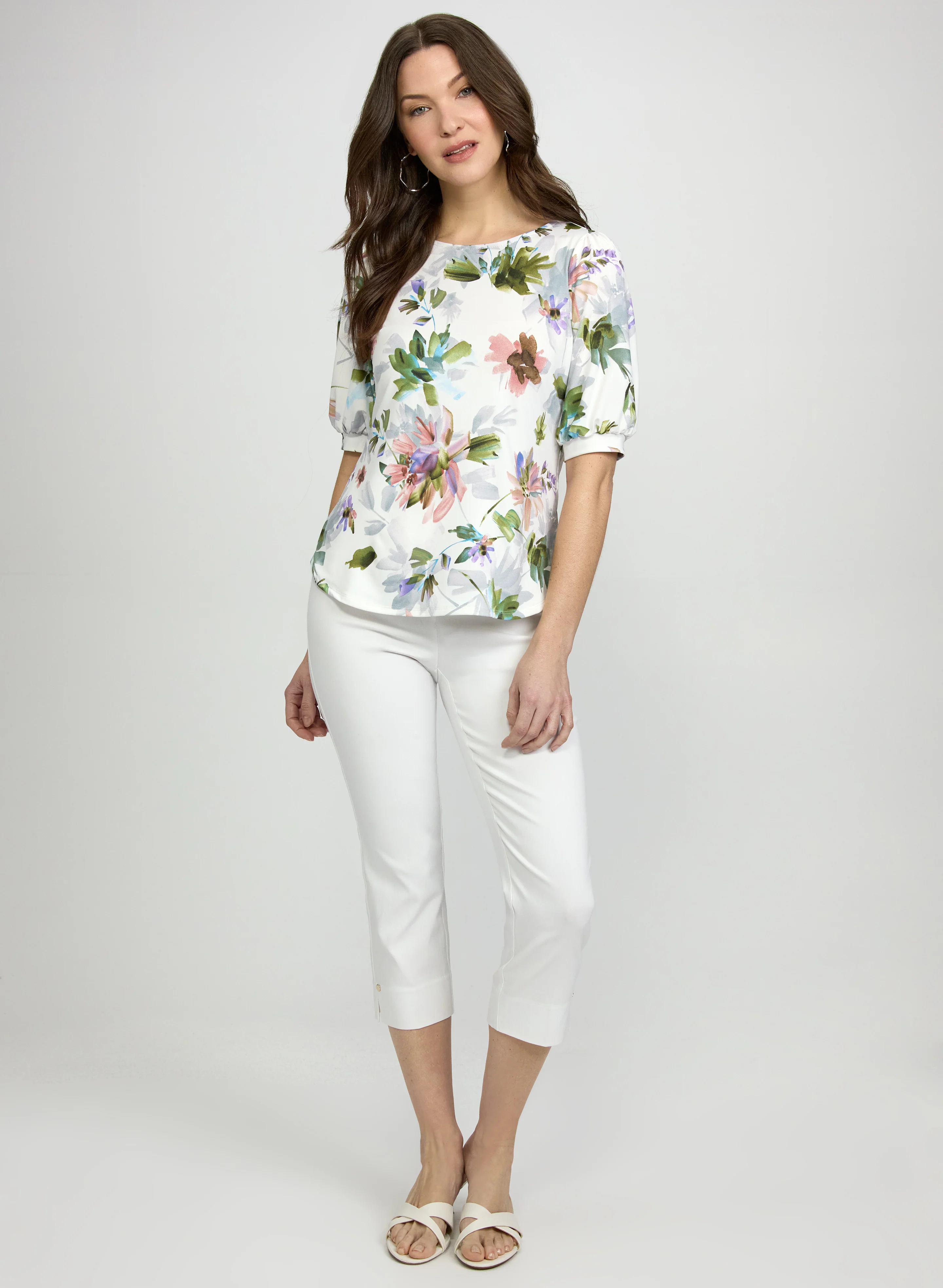 Floral Puff Sleeve Top - Image 3