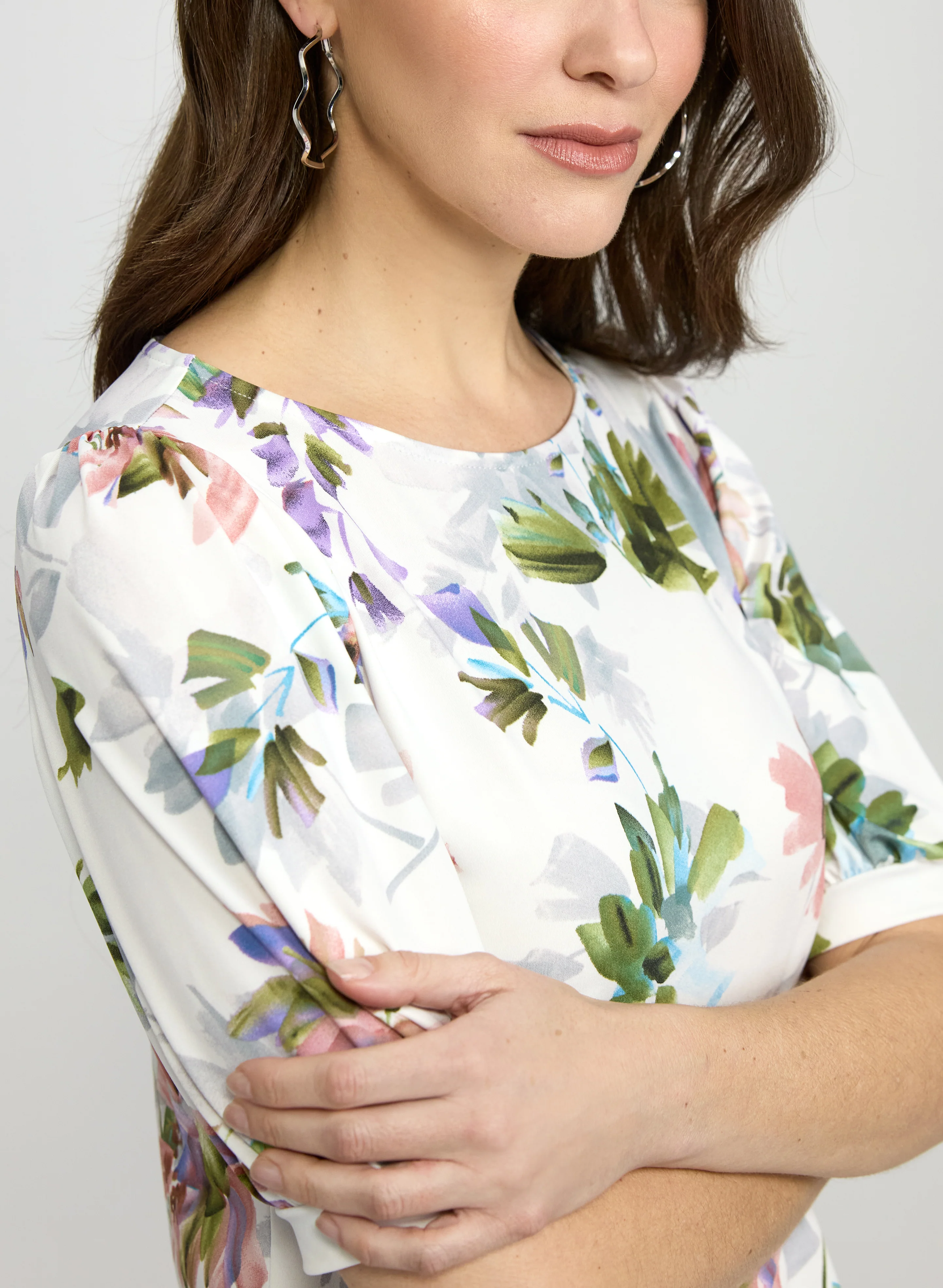 Floral Puff Sleeve Top - Image 5