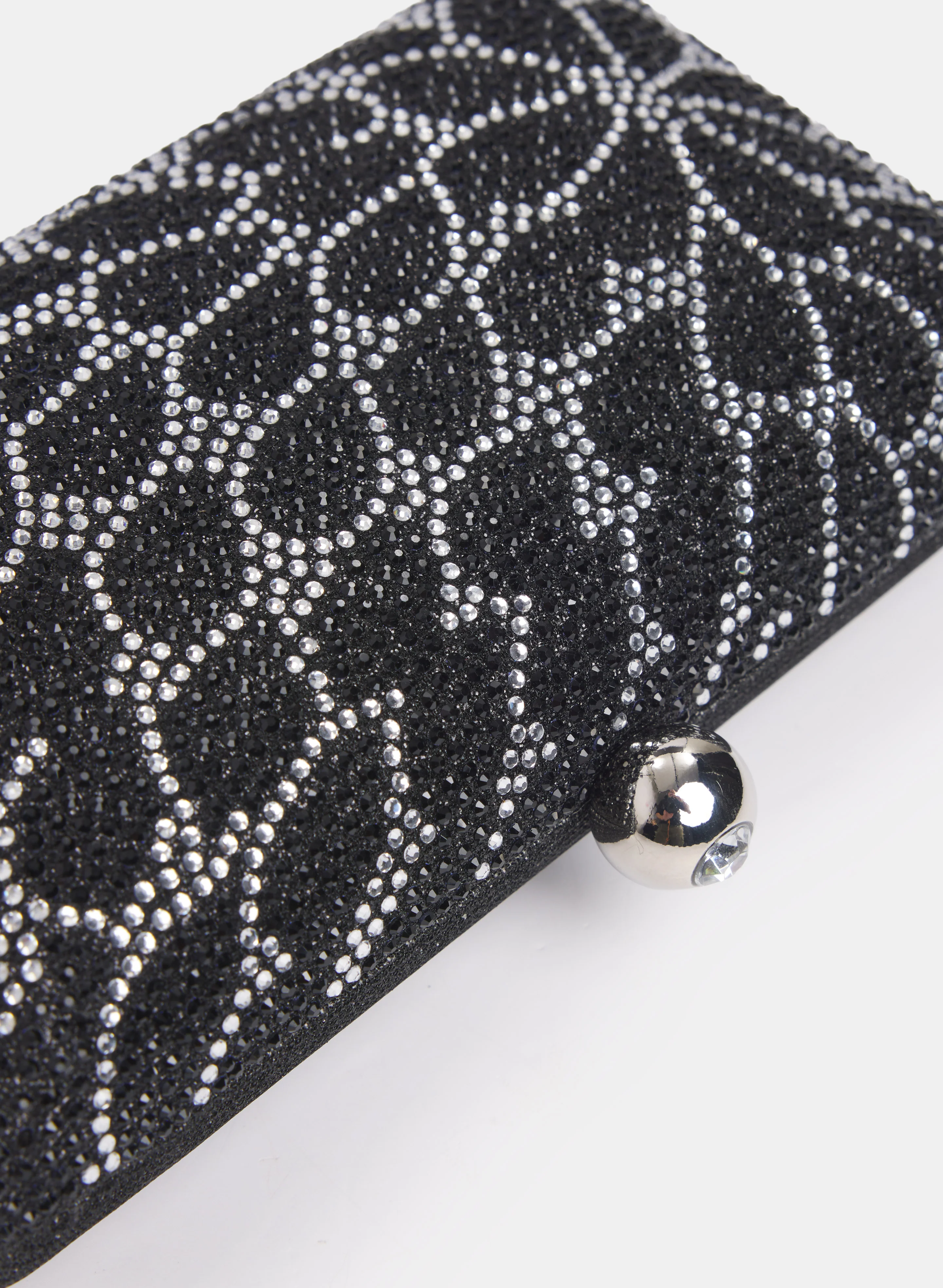 Floral Rhinestone Box Clutch - Image 2