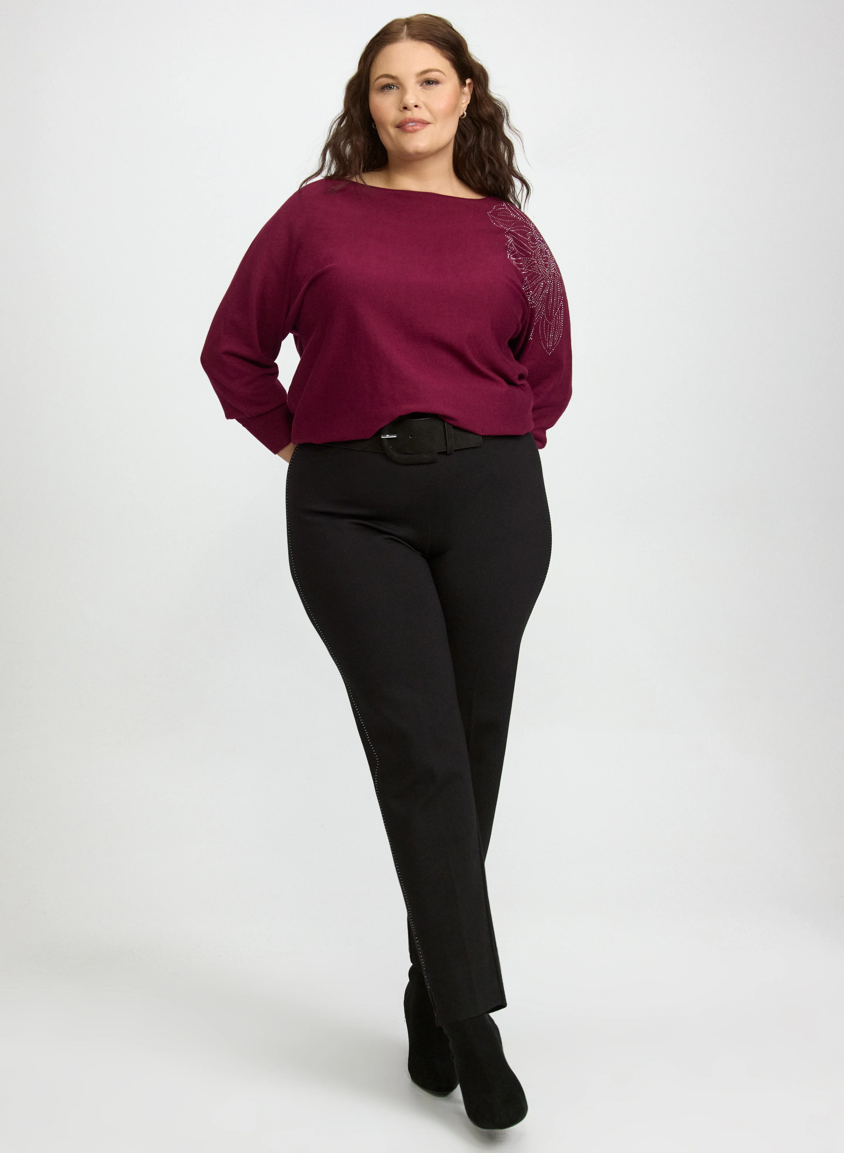 Floral Rhinestone Pullover - Image 3