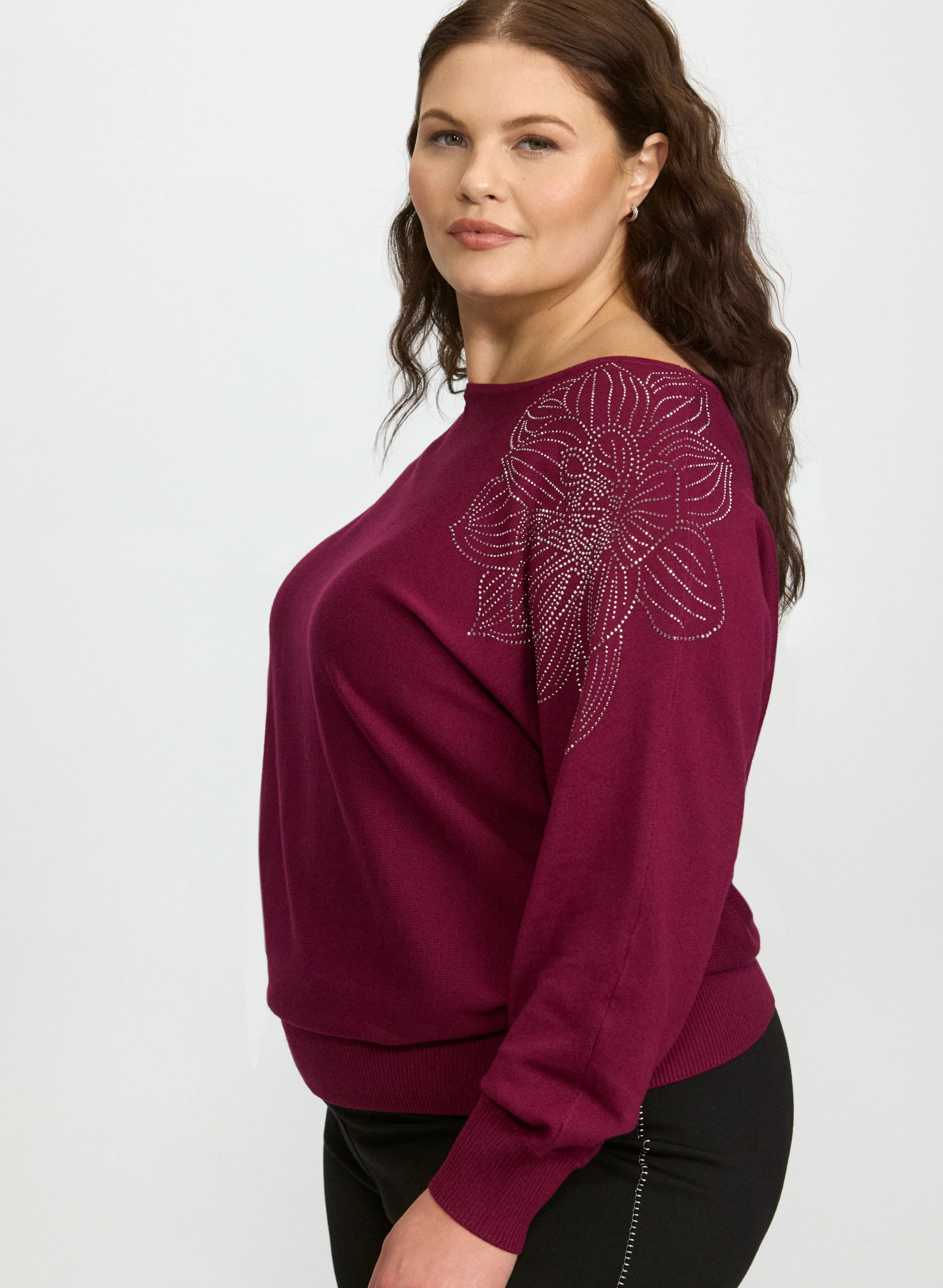 Floral Rhinestone Pullover - Image 5