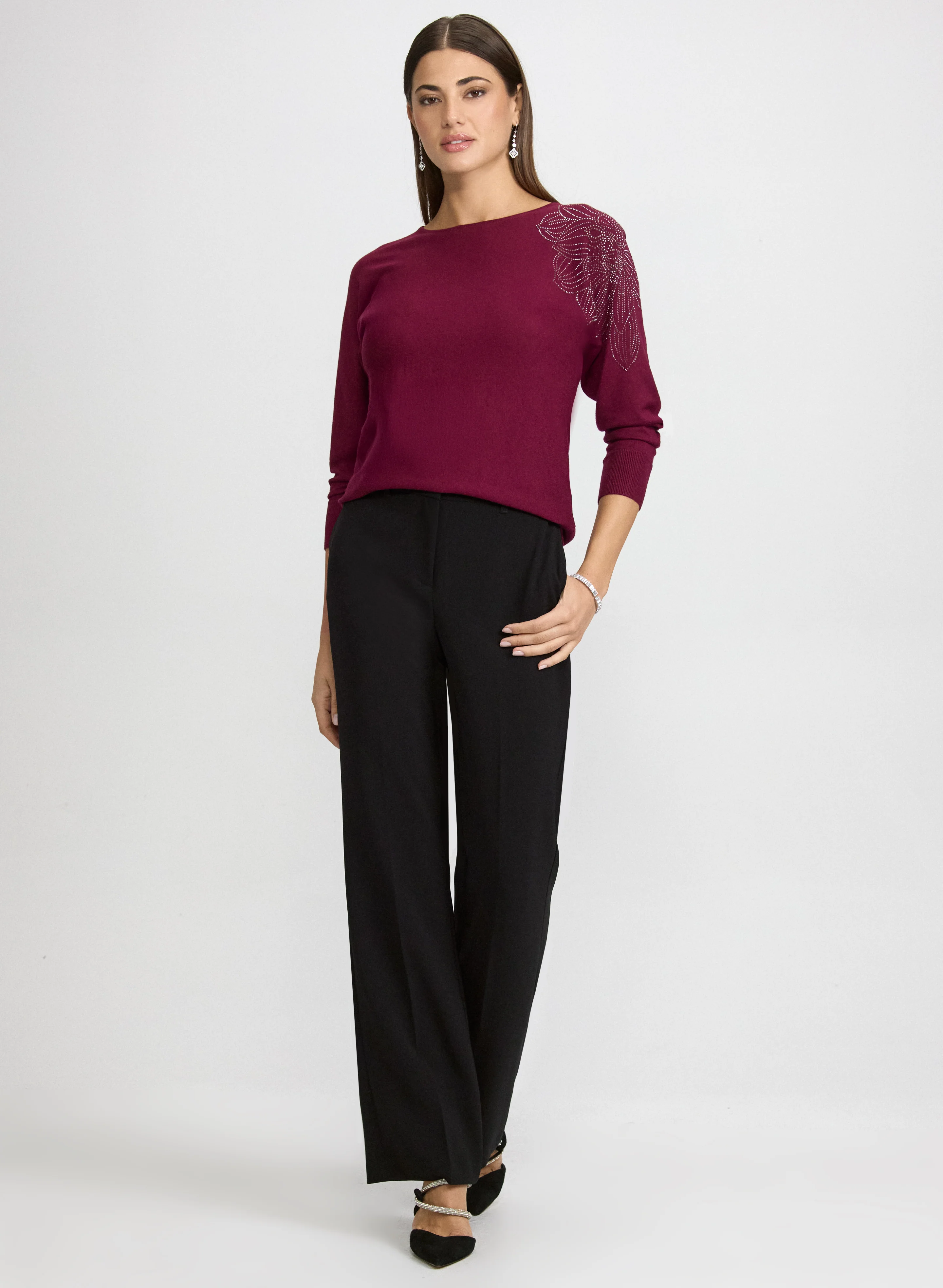 Floral Rhinestone Pullover - Image 3