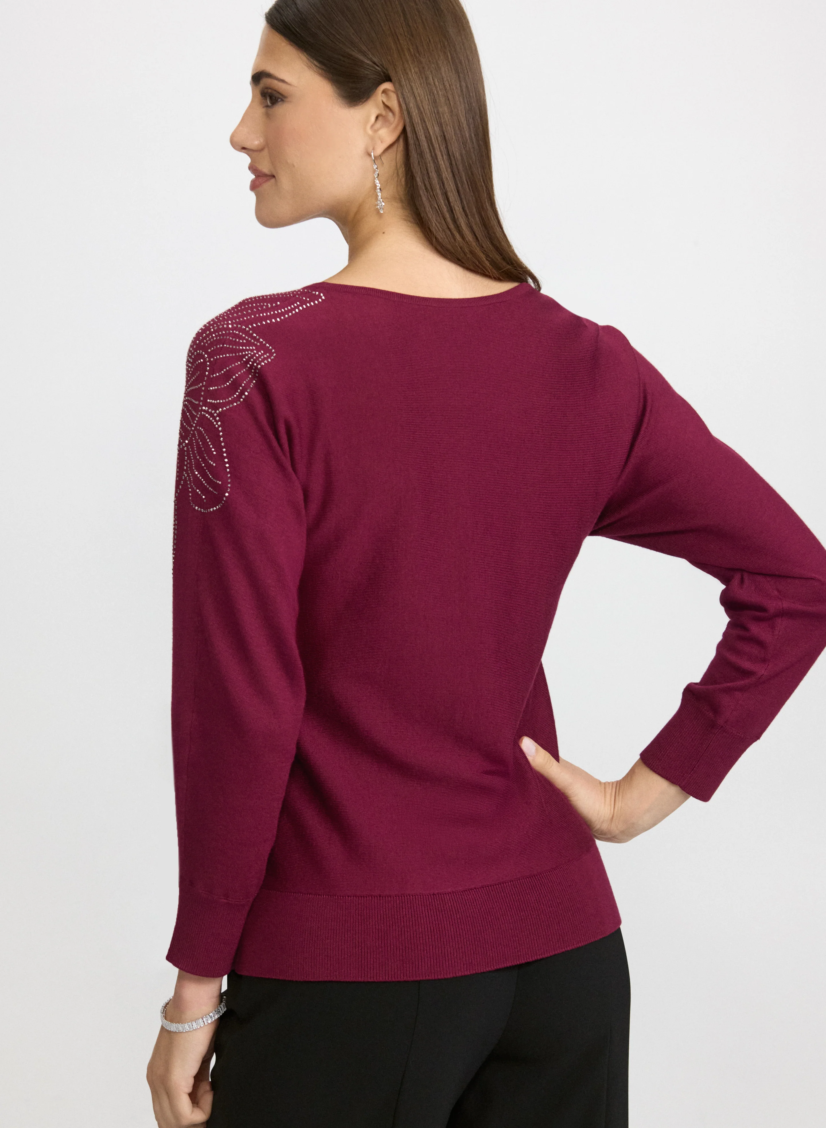 Floral Rhinestone Pullover - Image 4