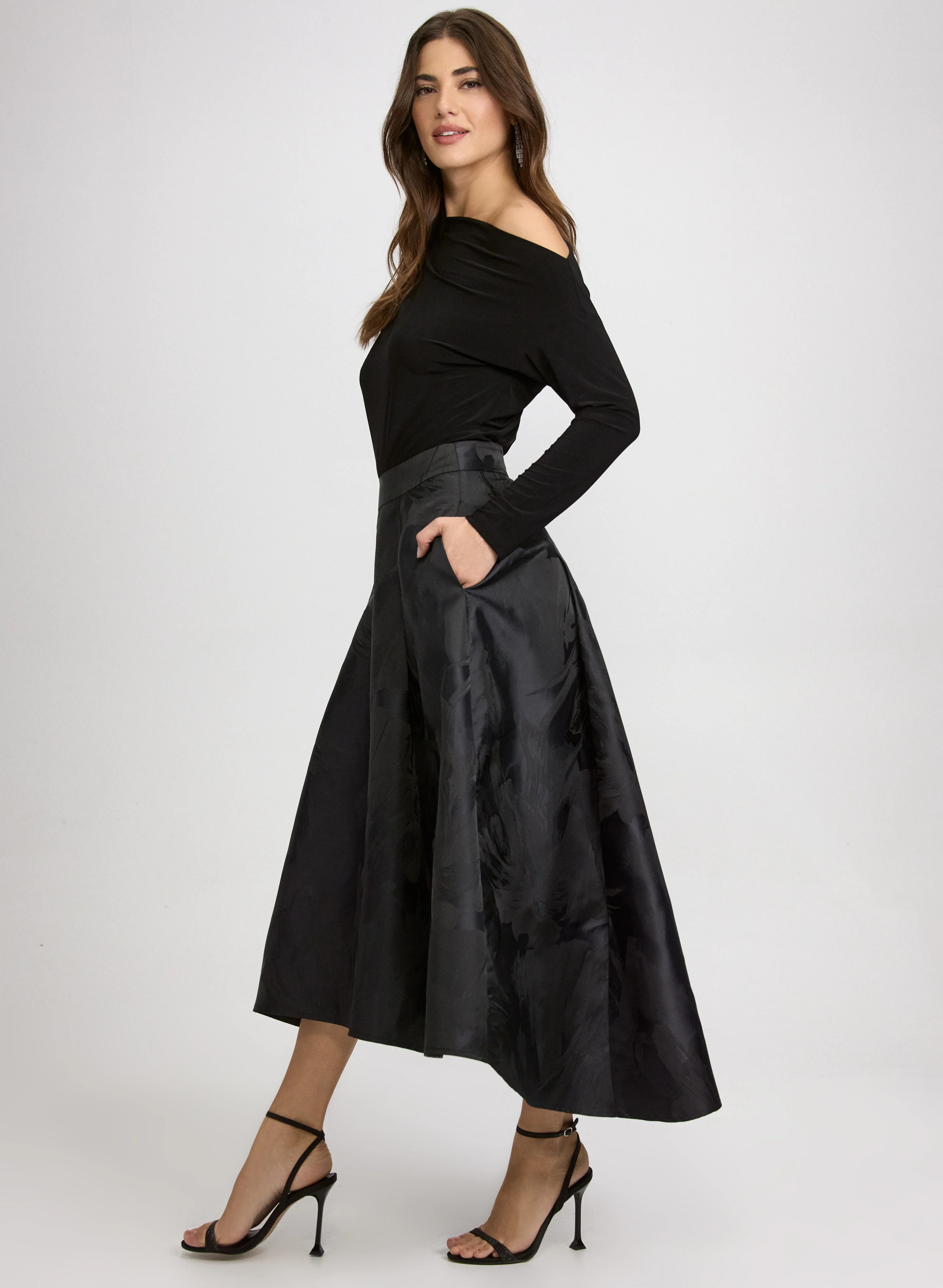Floral Satin Skirt - Image 3