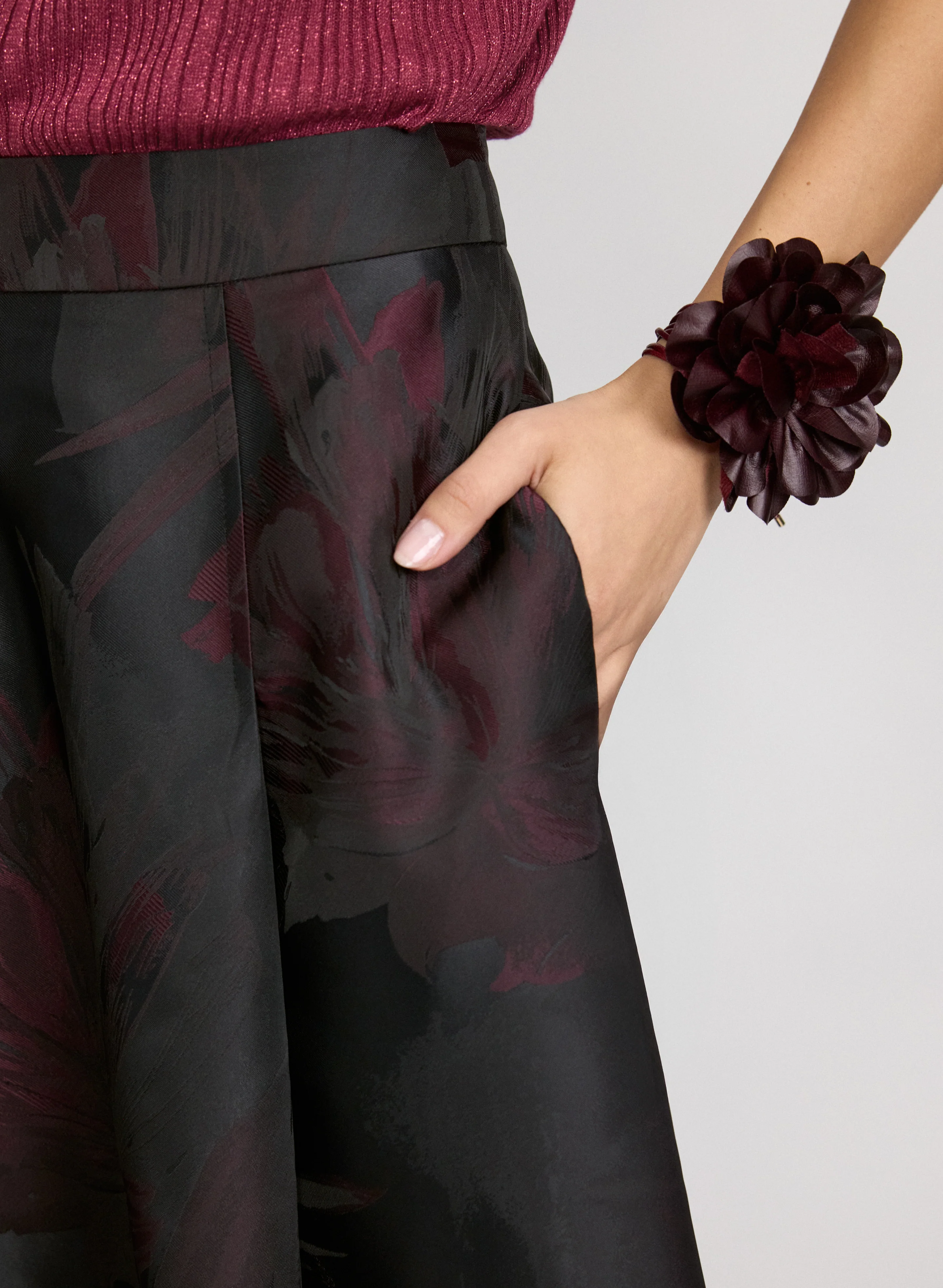 Floral Satin Skirt - Image 5