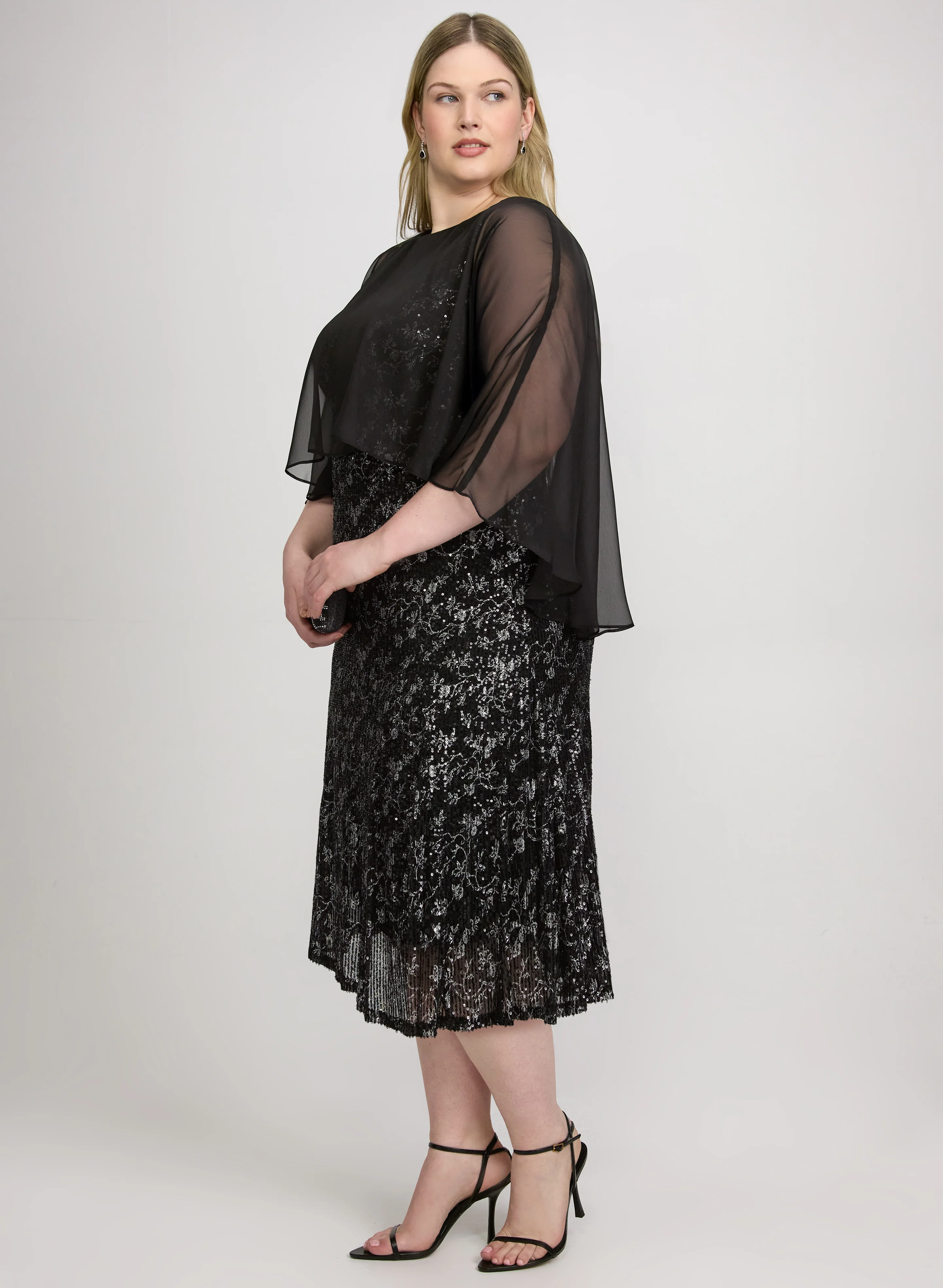 Floral Sequin Dress - Image 3