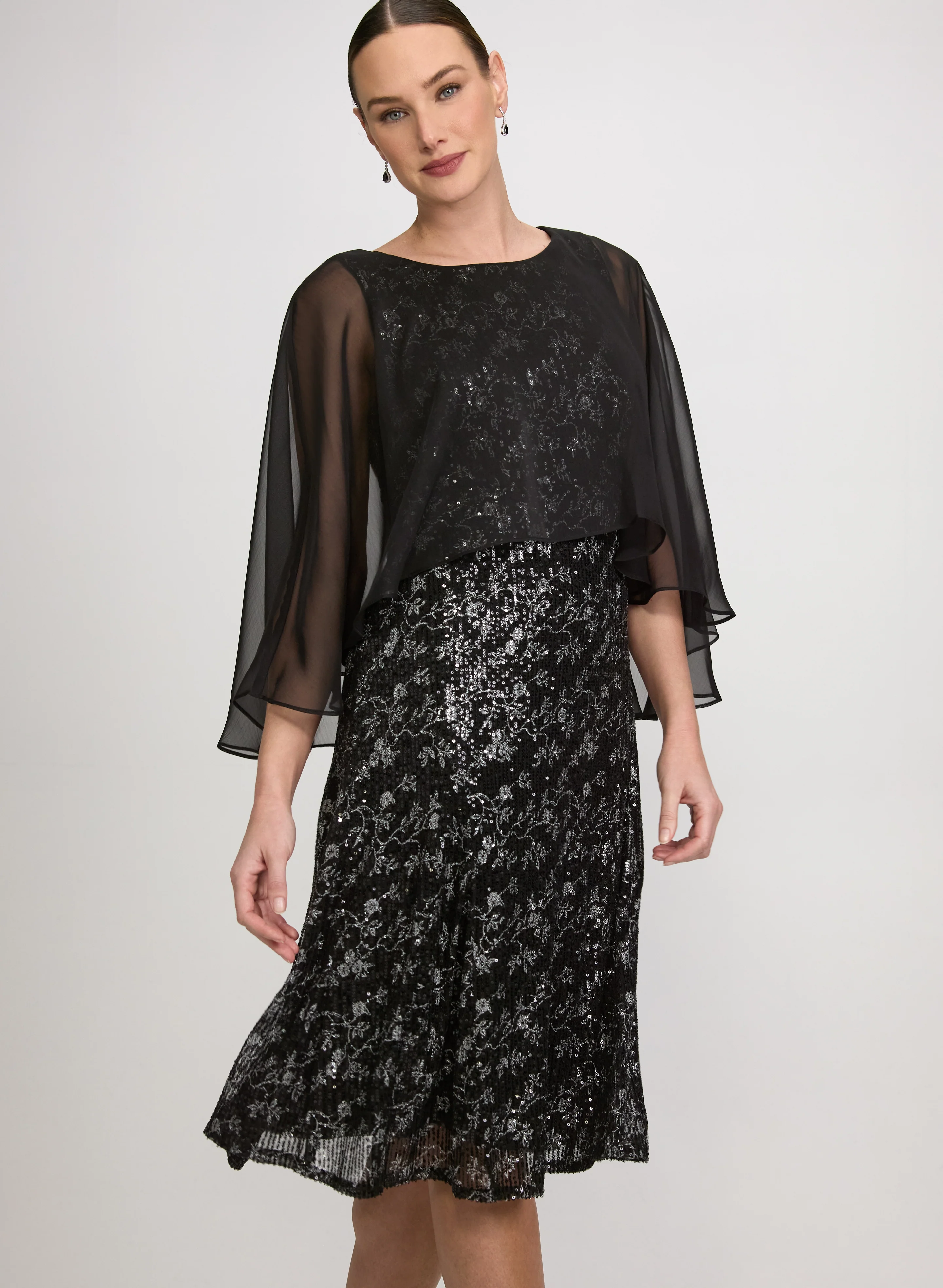 Floral Sequin Dress - Image 4