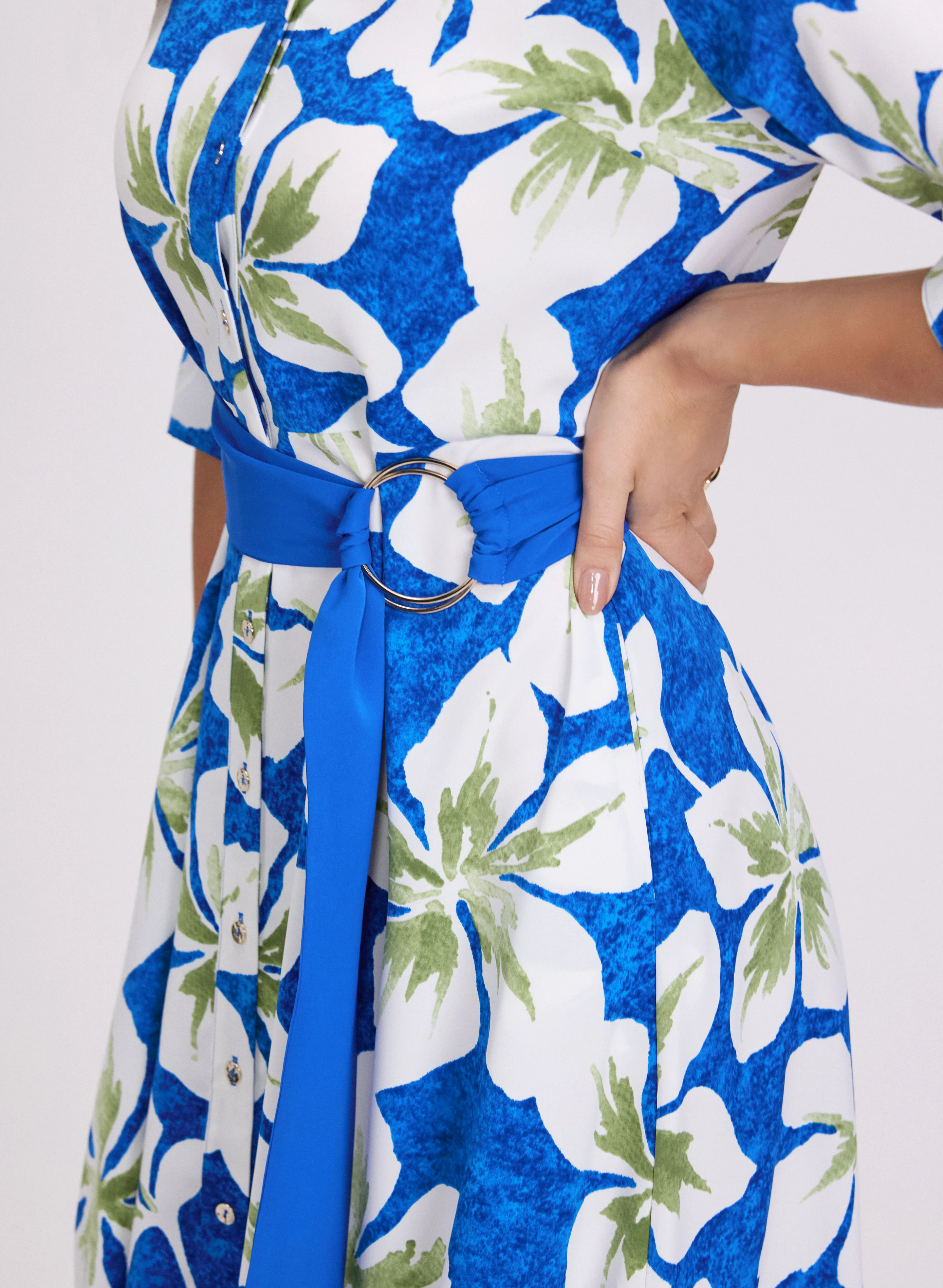 Floral Shirt Dress - Image 5