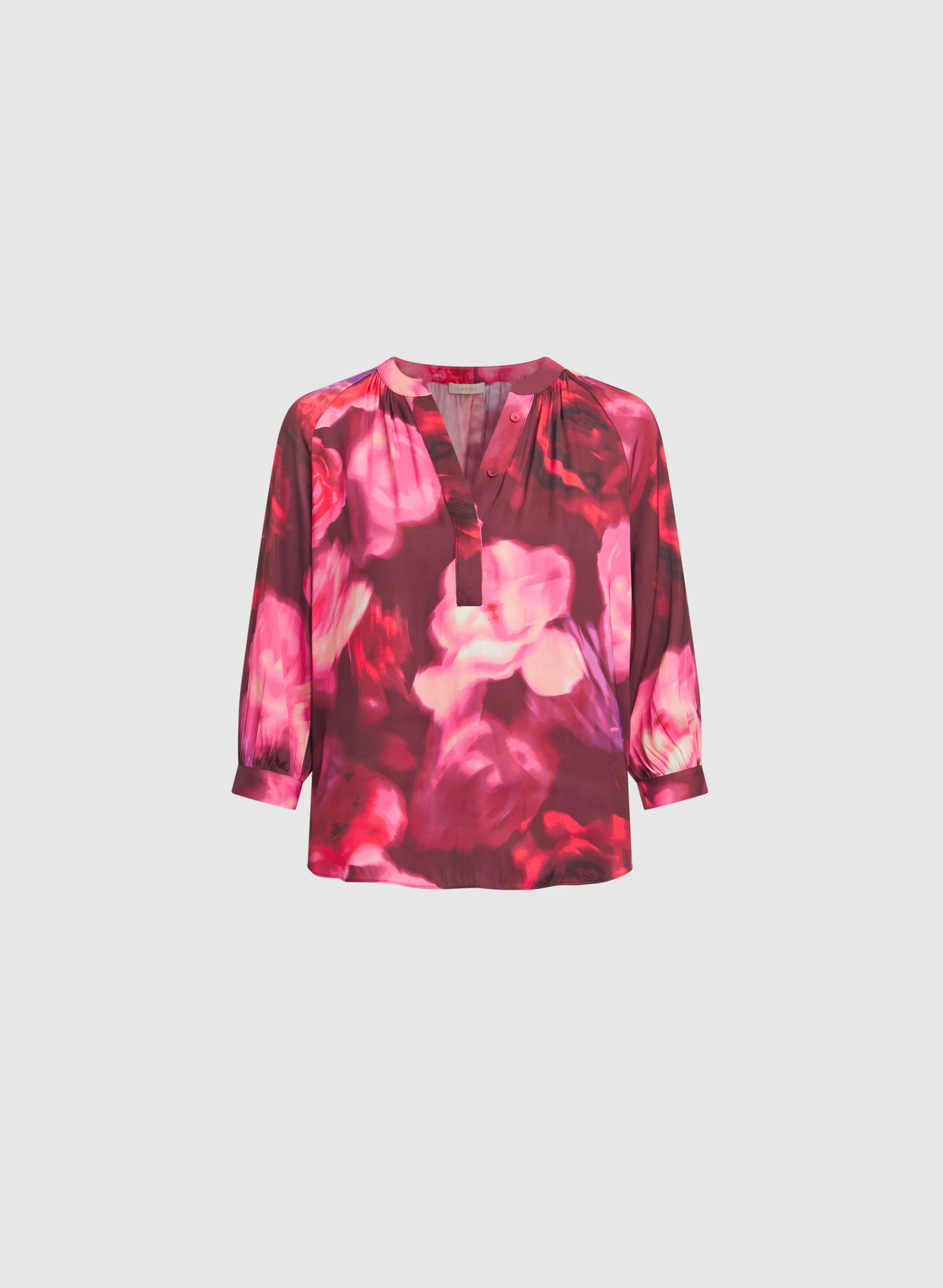 Floral Split-Neck Blouse - Image 6