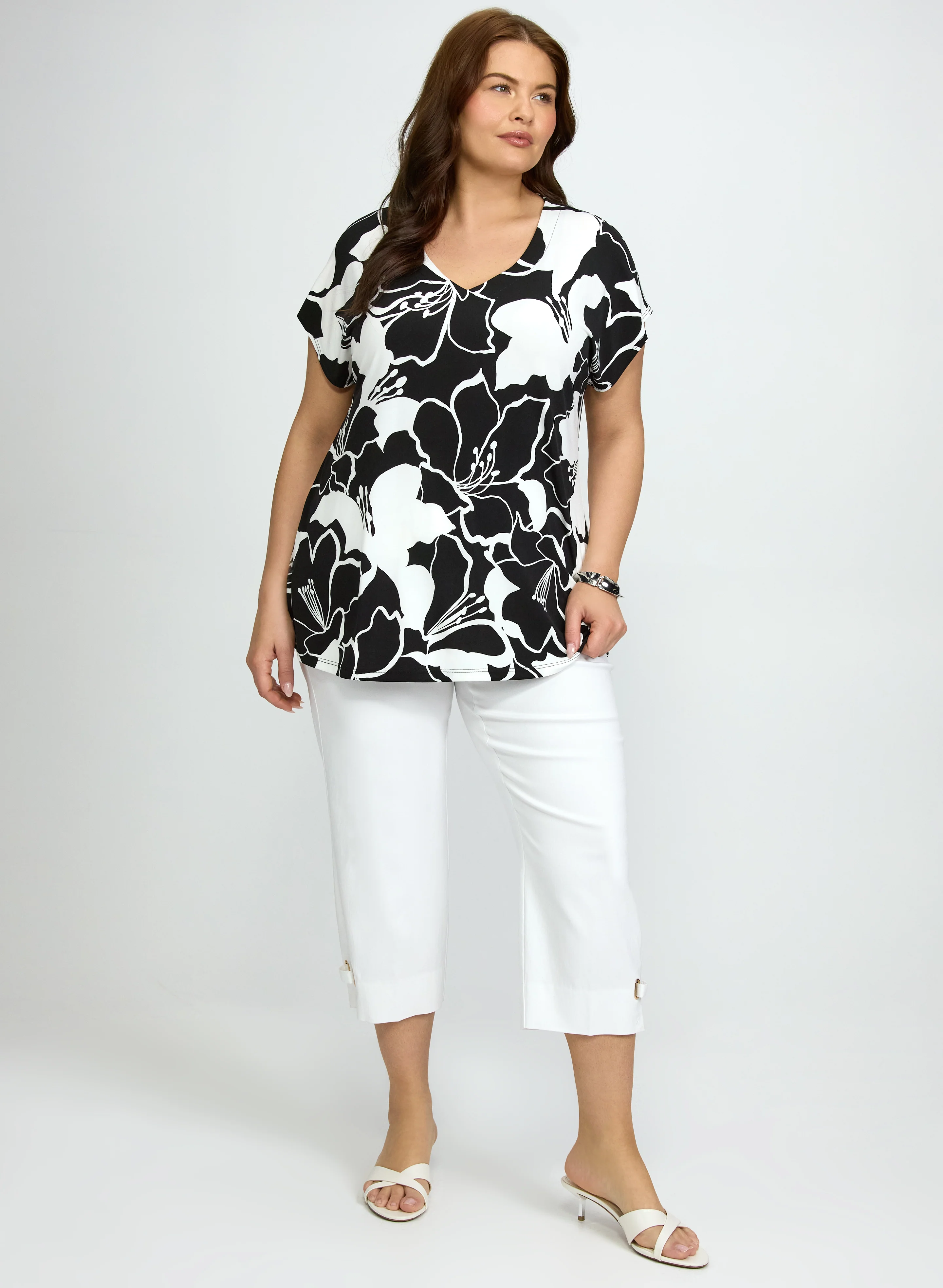 Floral Stretch Jersey Top - Image 3