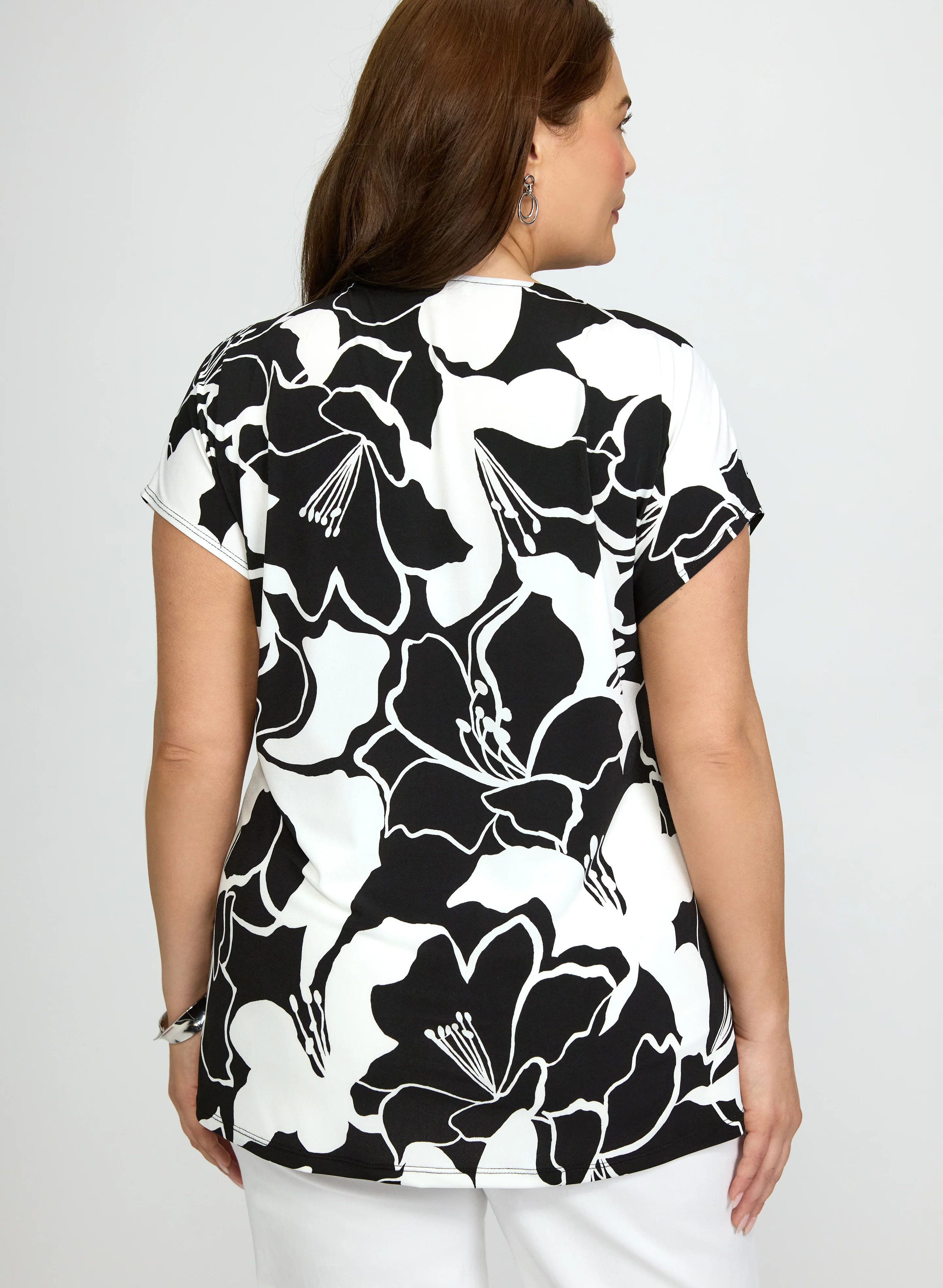 Floral Stretch Jersey Top - Image 4