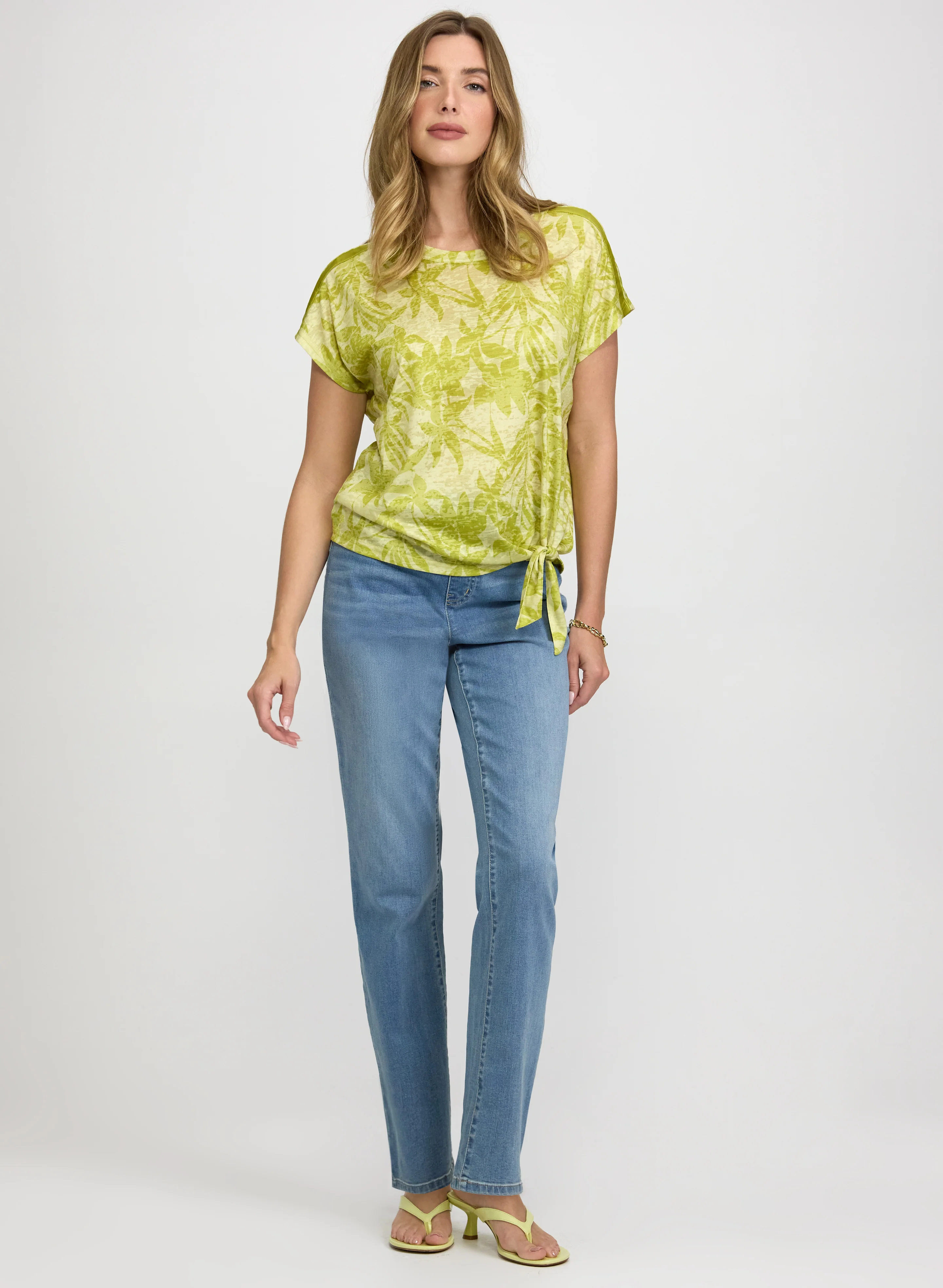 Floral Tied-Hem T-Shirt - Image 3
