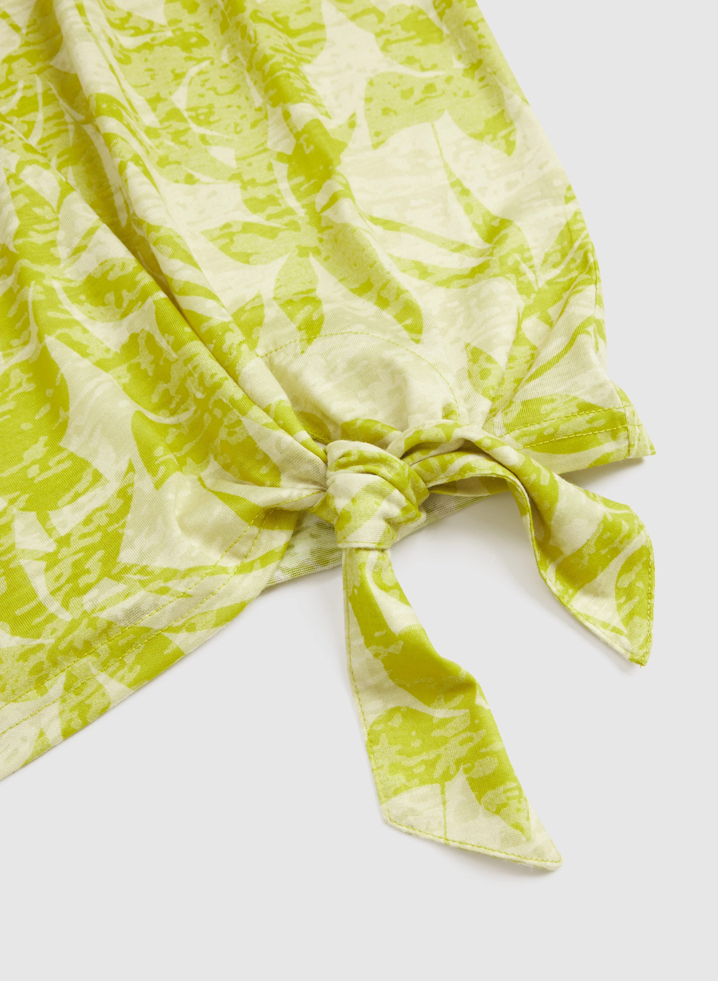 Floral Tied-Hem T-Shirt - Image 7