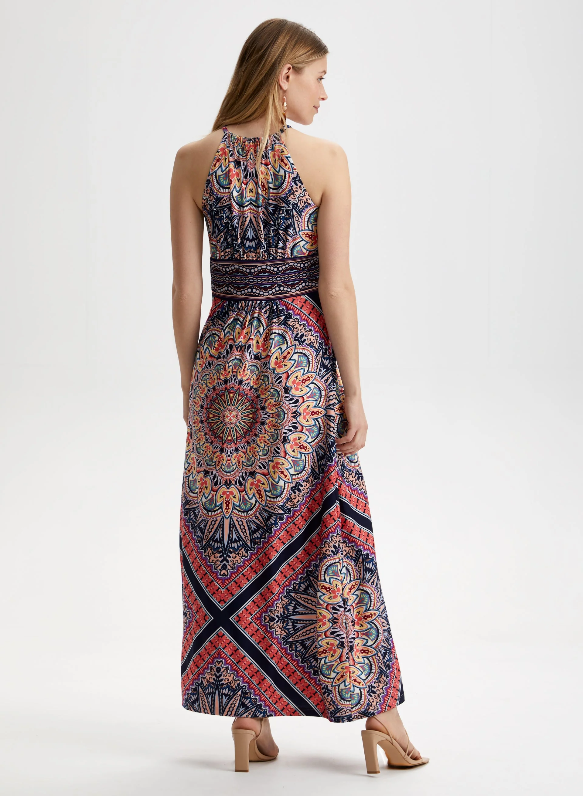 Floral Tile Motif Maxi Dress - Image 4