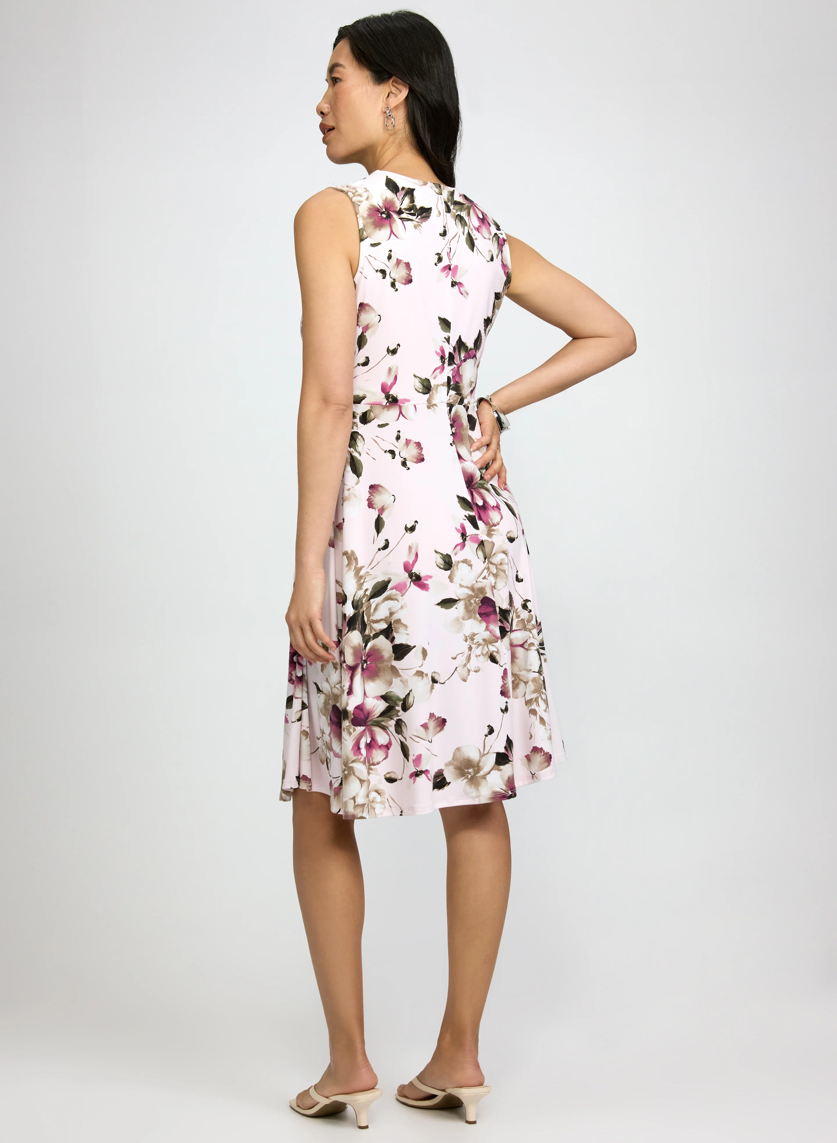 Floral Twist Detail Dress - Image 4