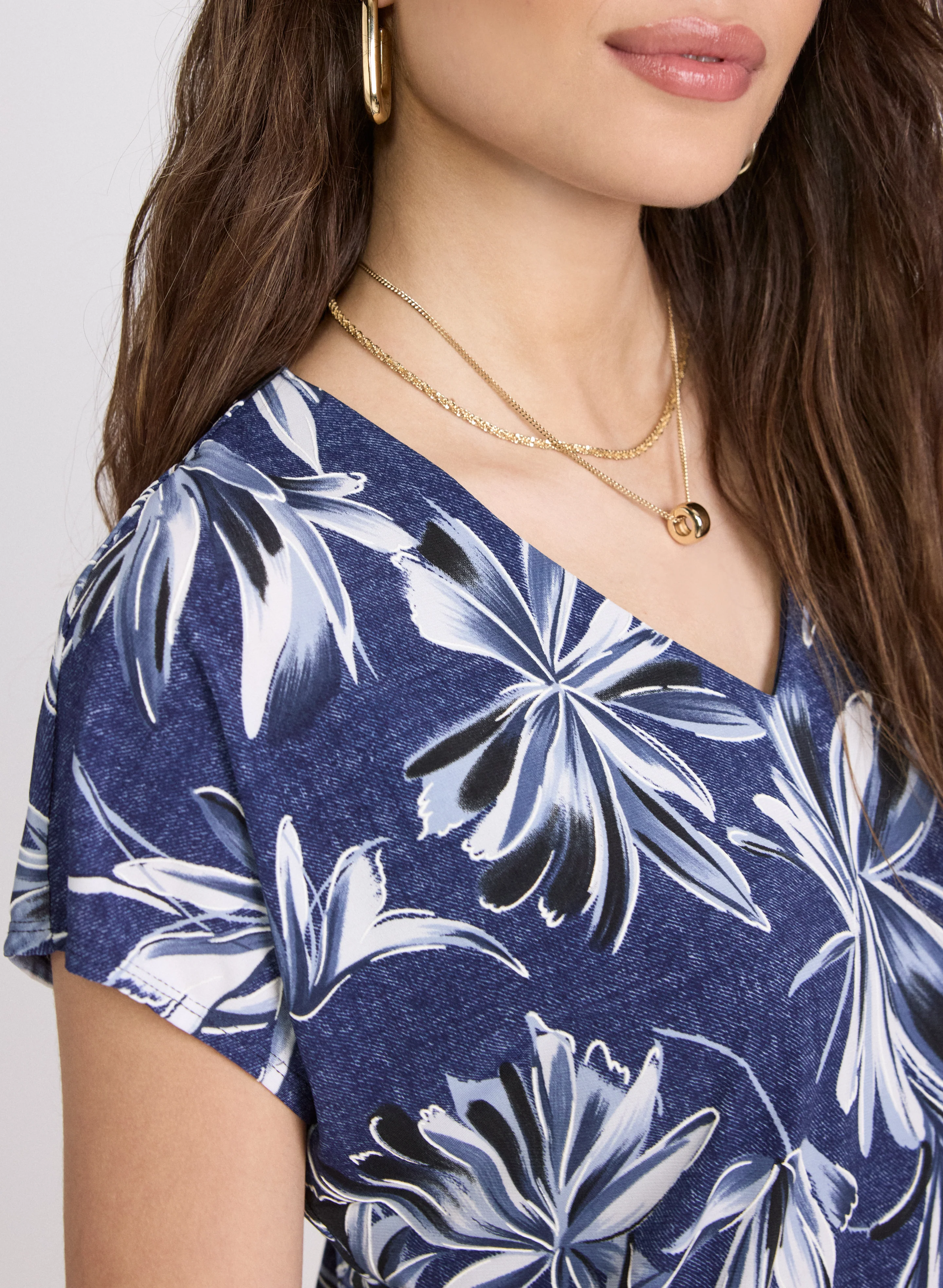 Floral V-Neck Dress - Image 5