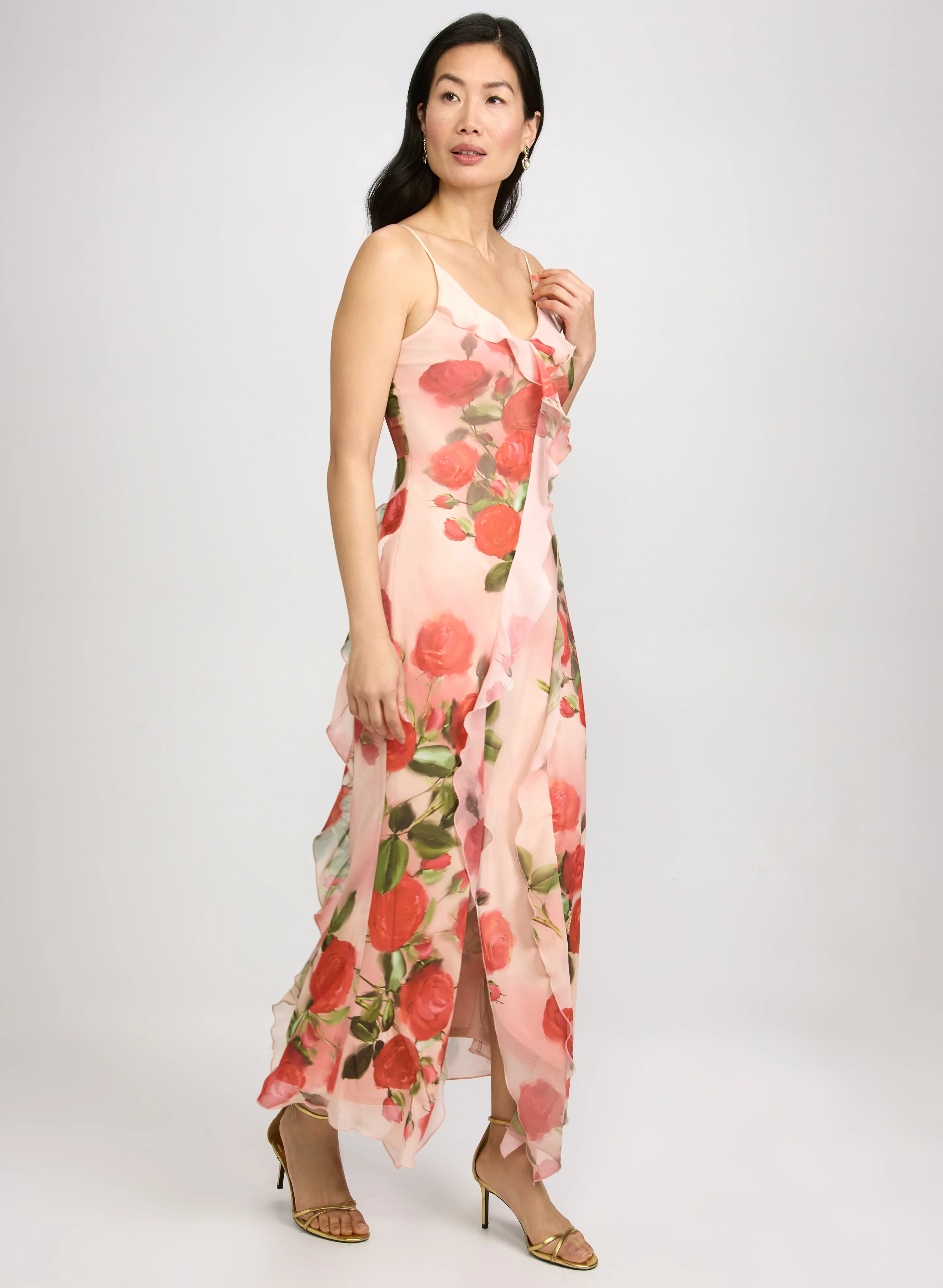 Floral Waterfall Flounce Dress - Image 2