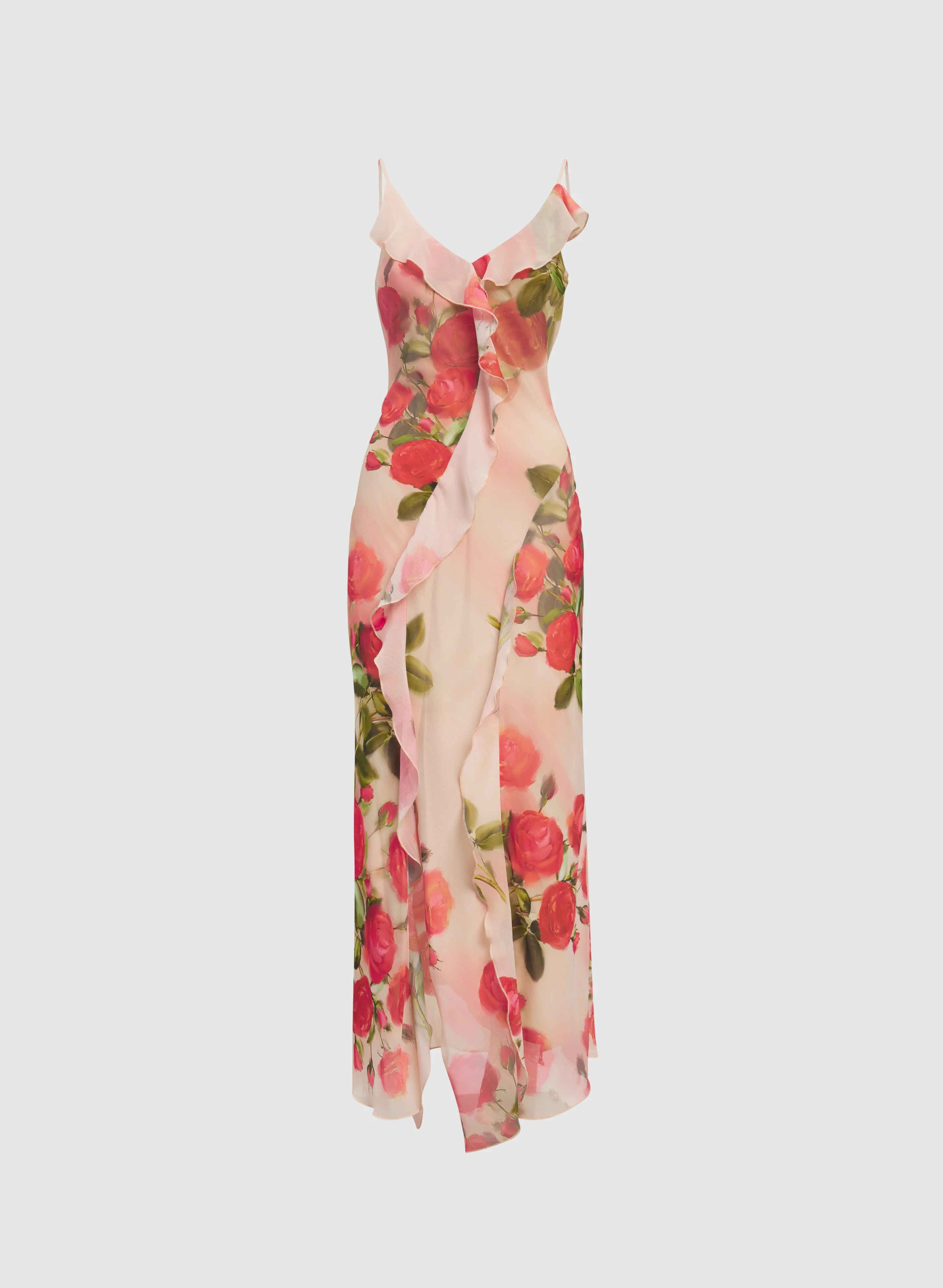 Floral Waterfall Flounce Dress - Image 5