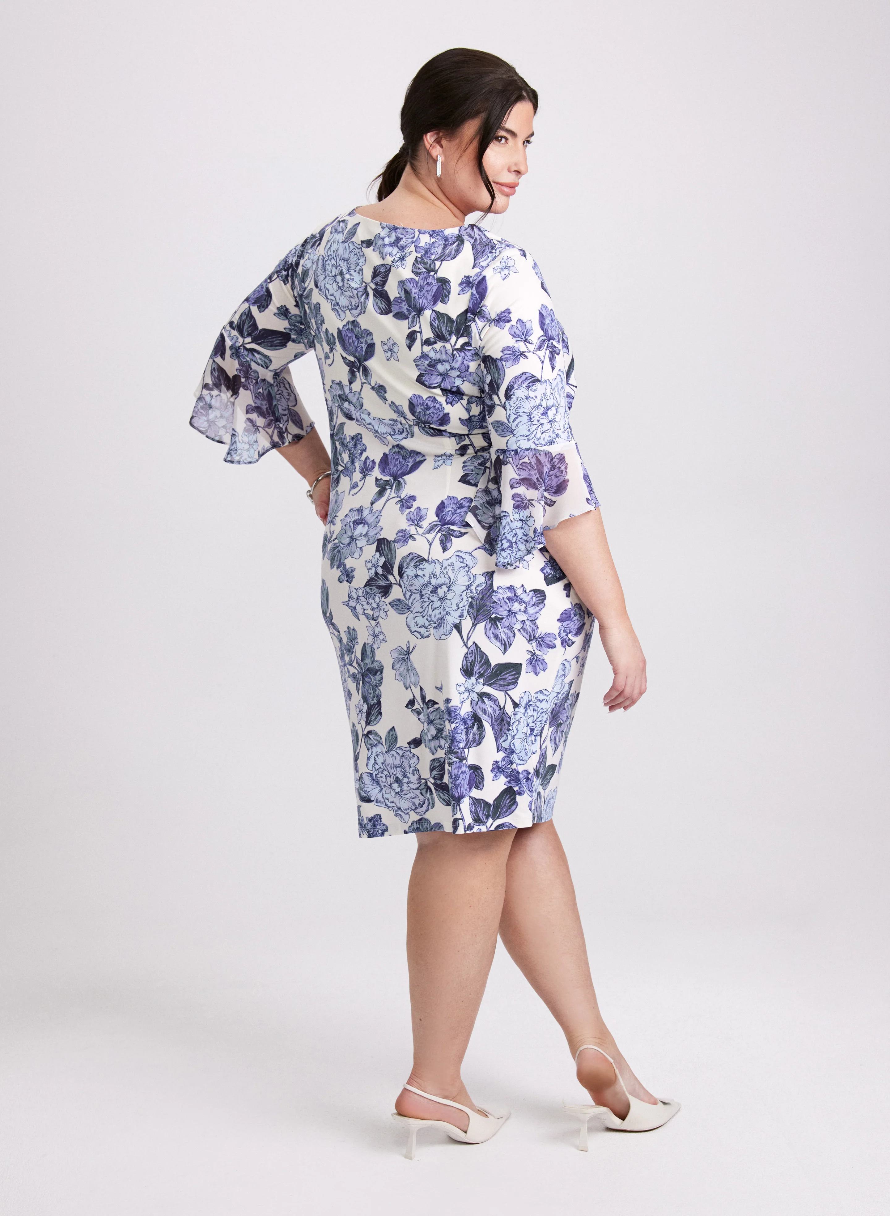 Floral Wrap Dress - Image 4