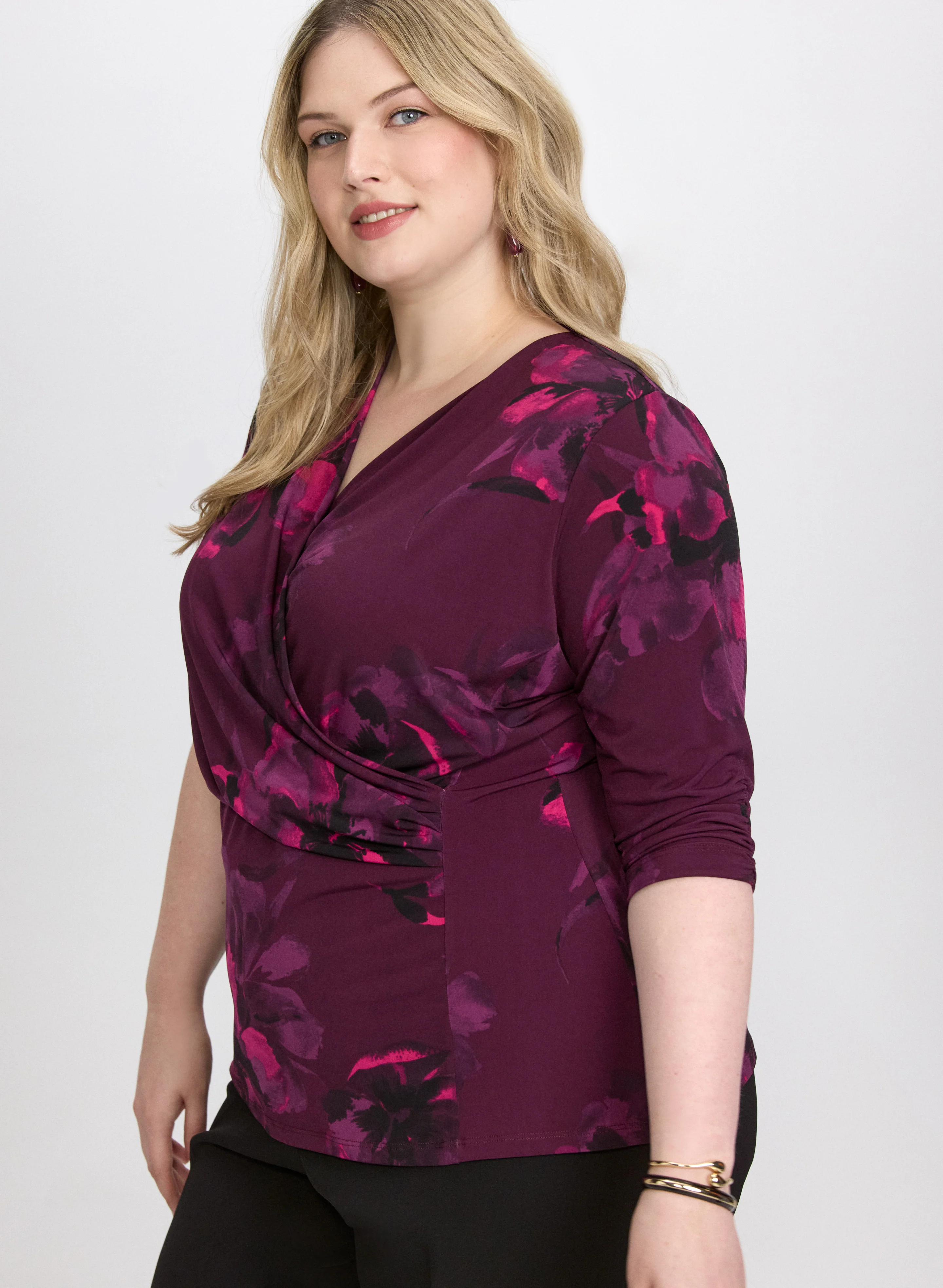Floral Wrap-Effect Top - Image 2