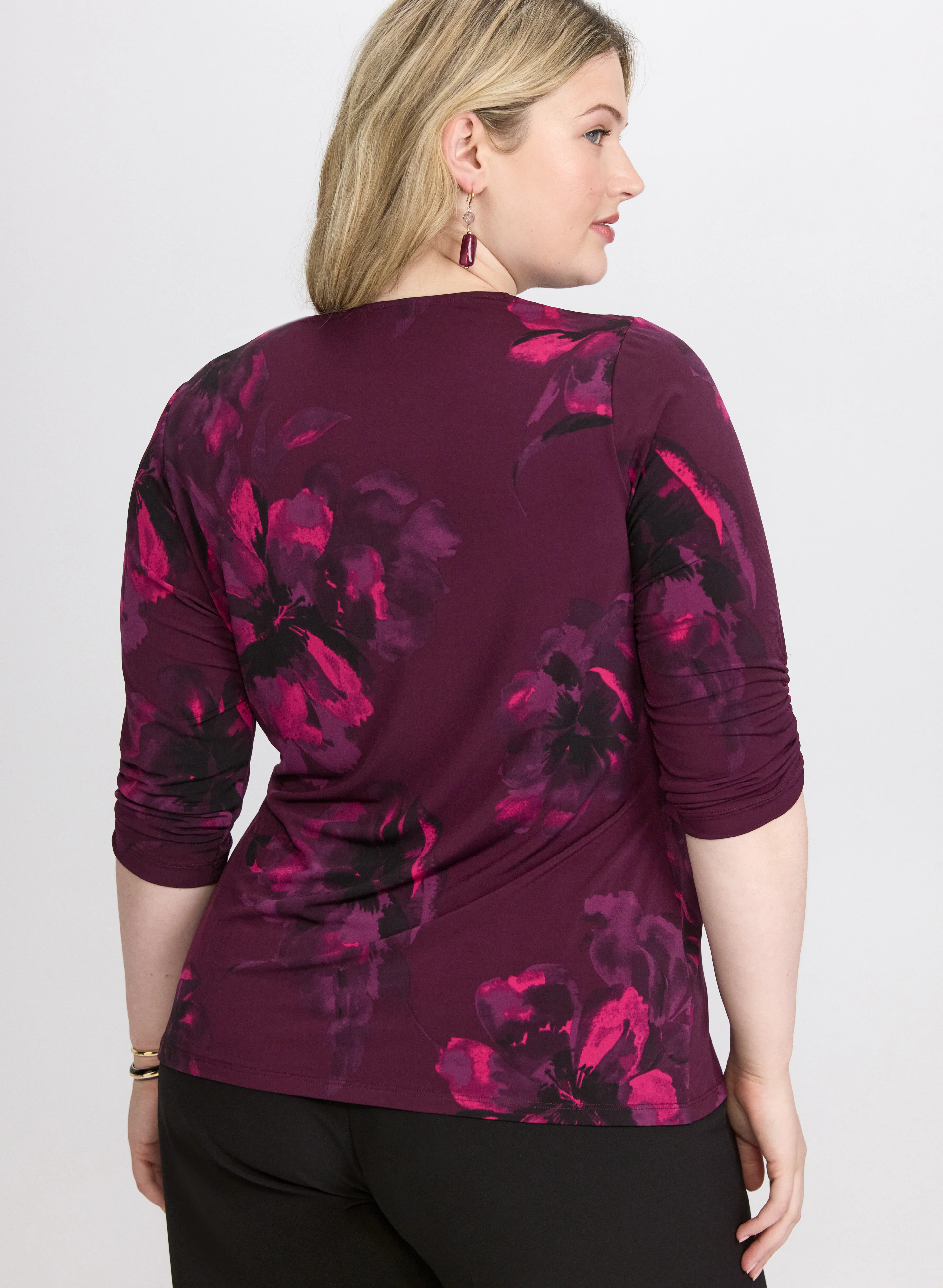 Floral Wrap-Effect Top - Image 4