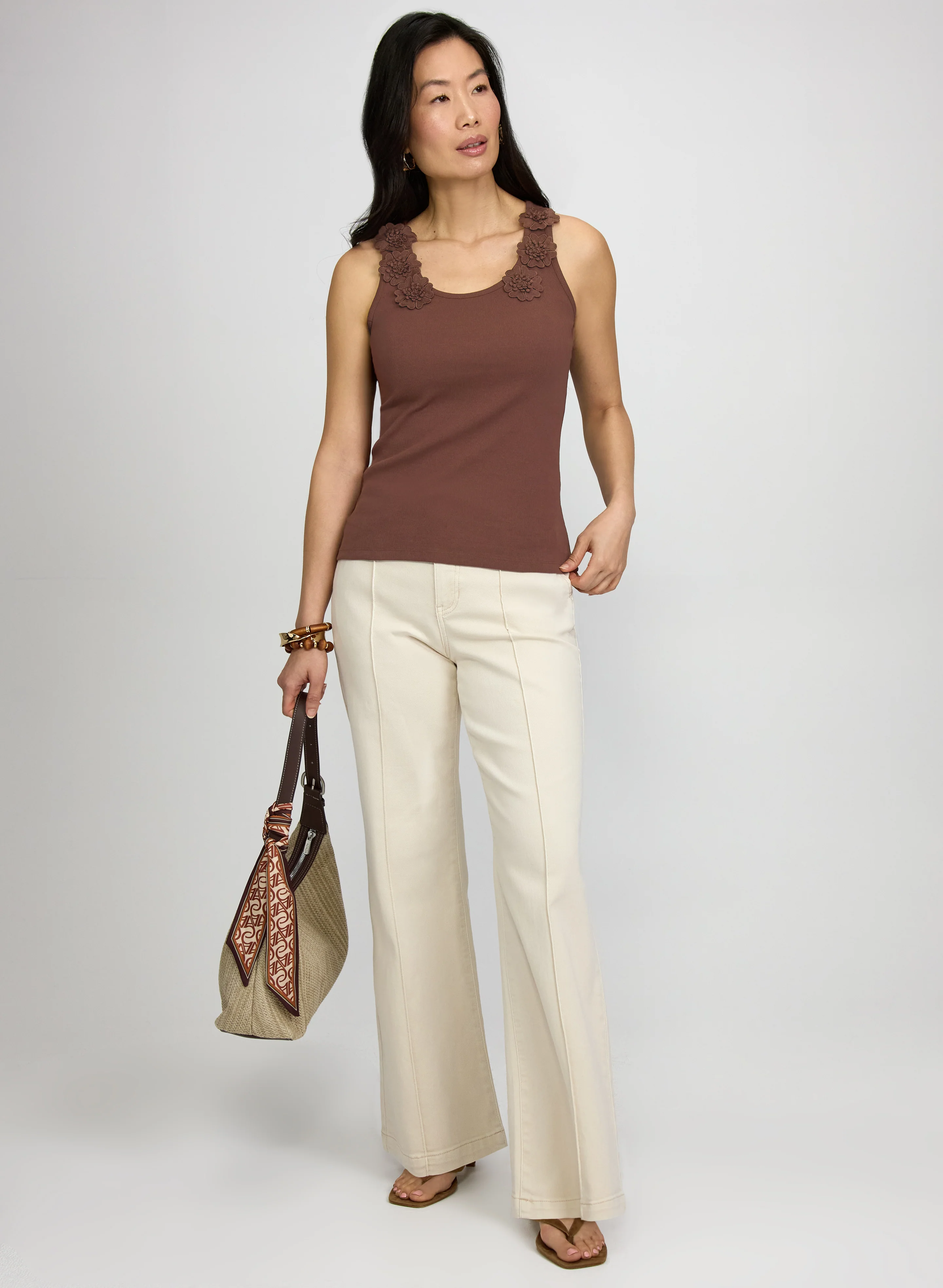 Flower Applique Tank Top - Image 3