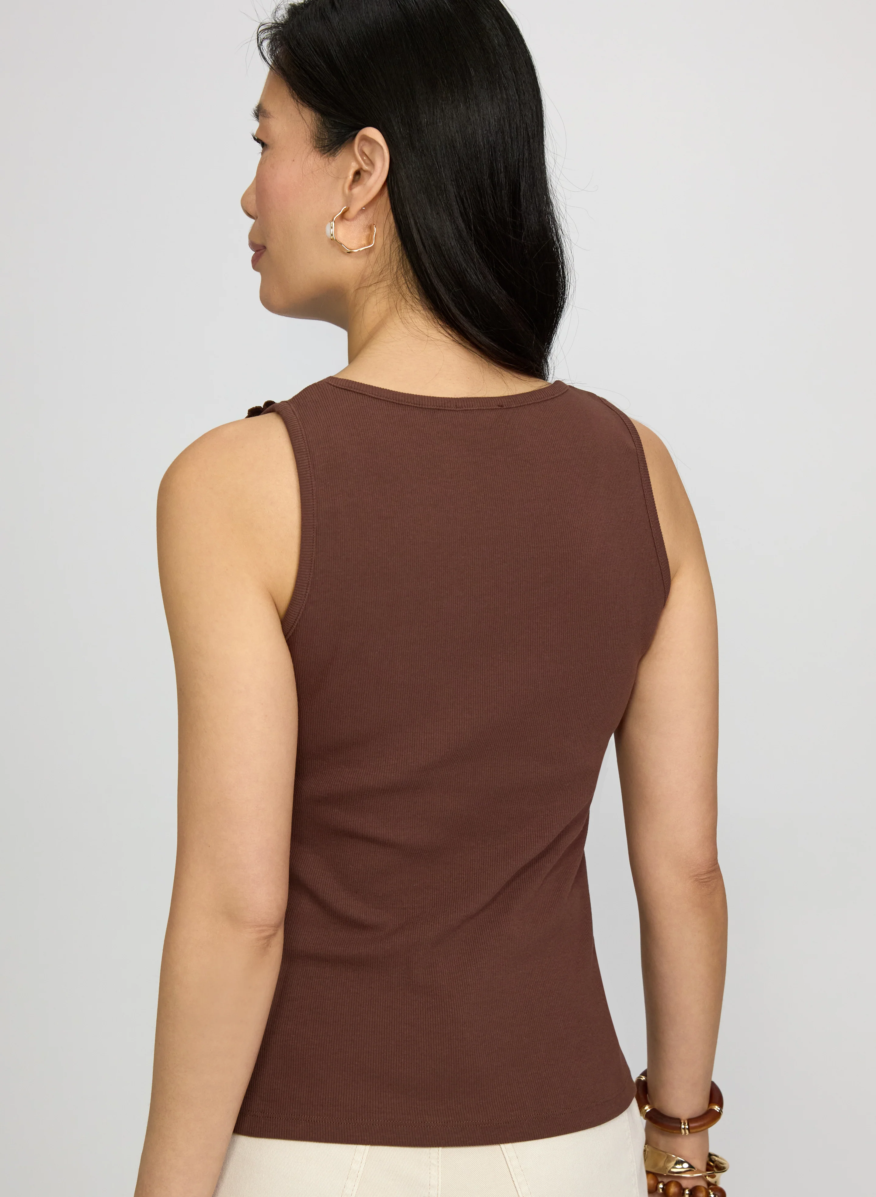 Flower Applique Tank Top - Image 4
