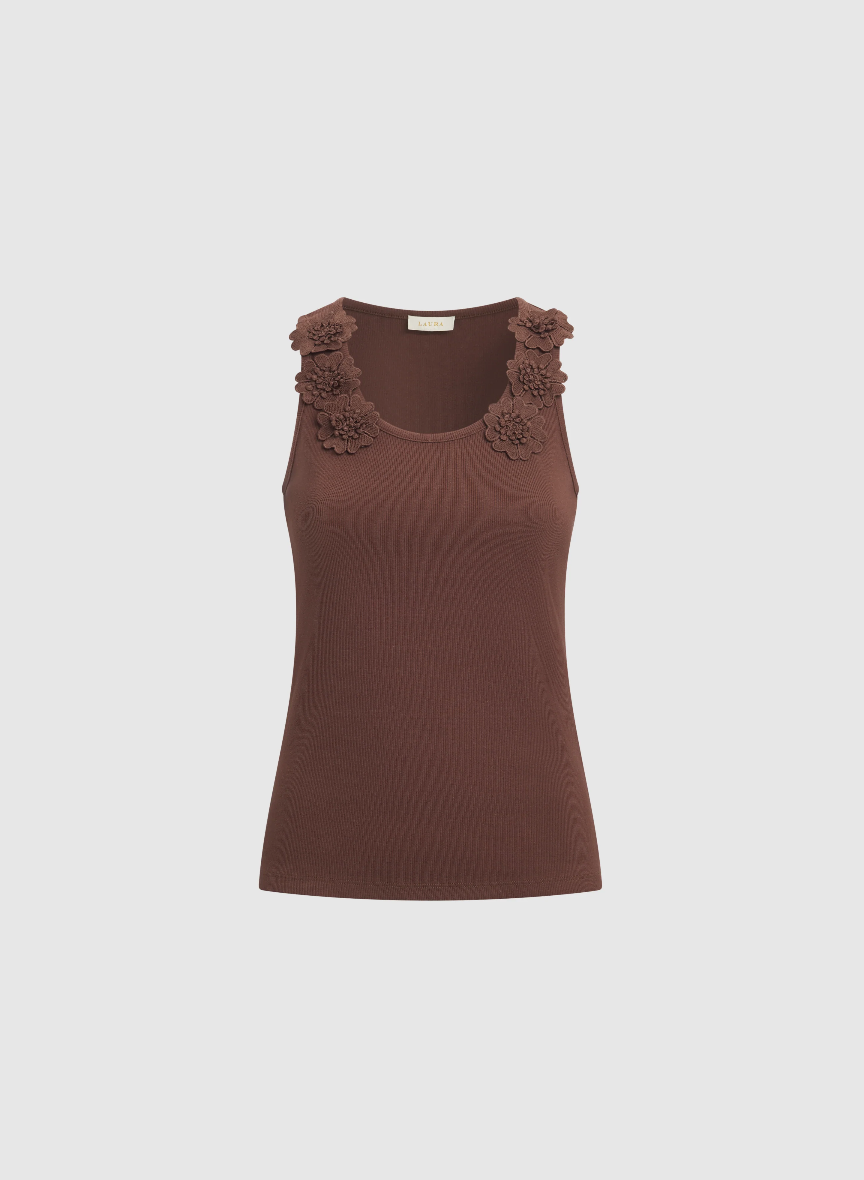 Flower Applique Tank Top - Image 6