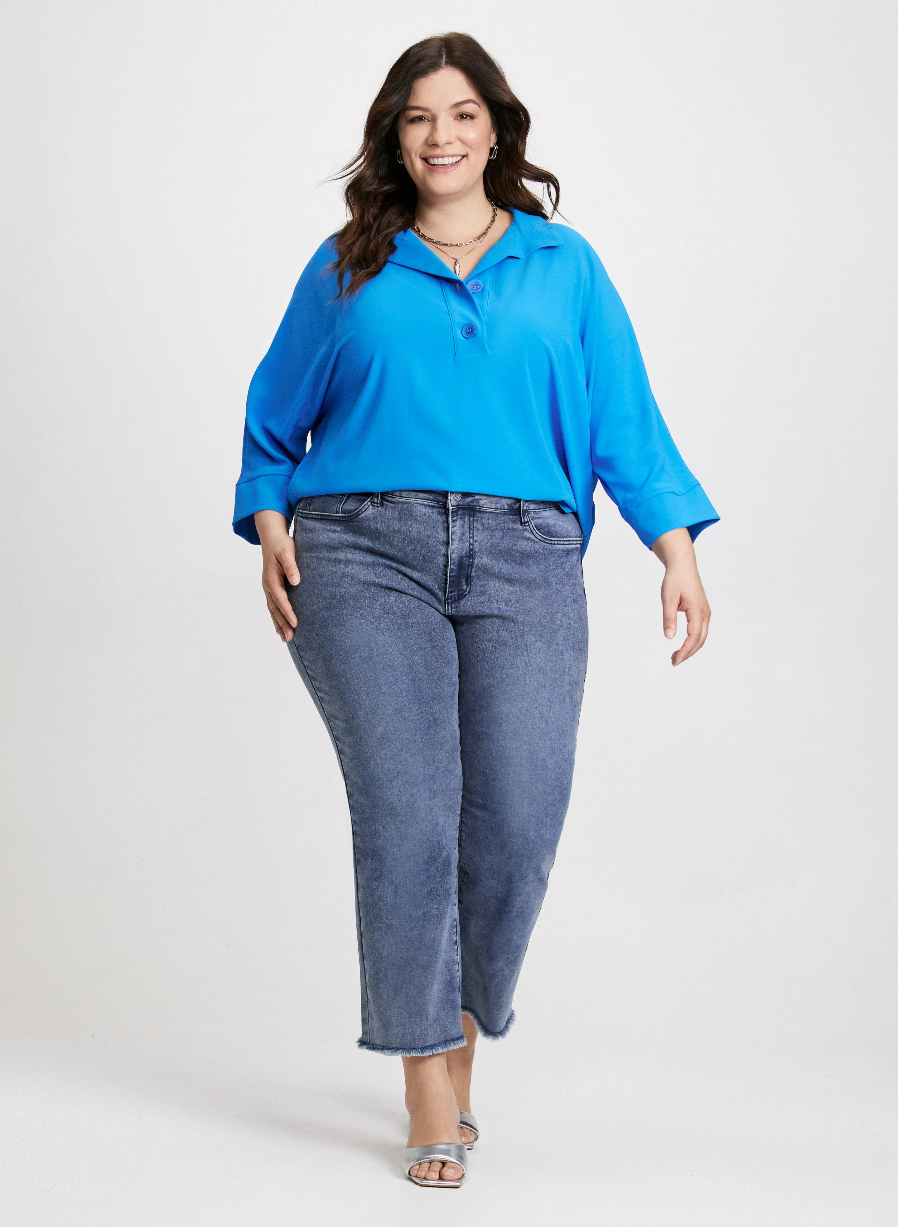 Joseph Ribkoff - Flowing Collar Blouse - Image 3