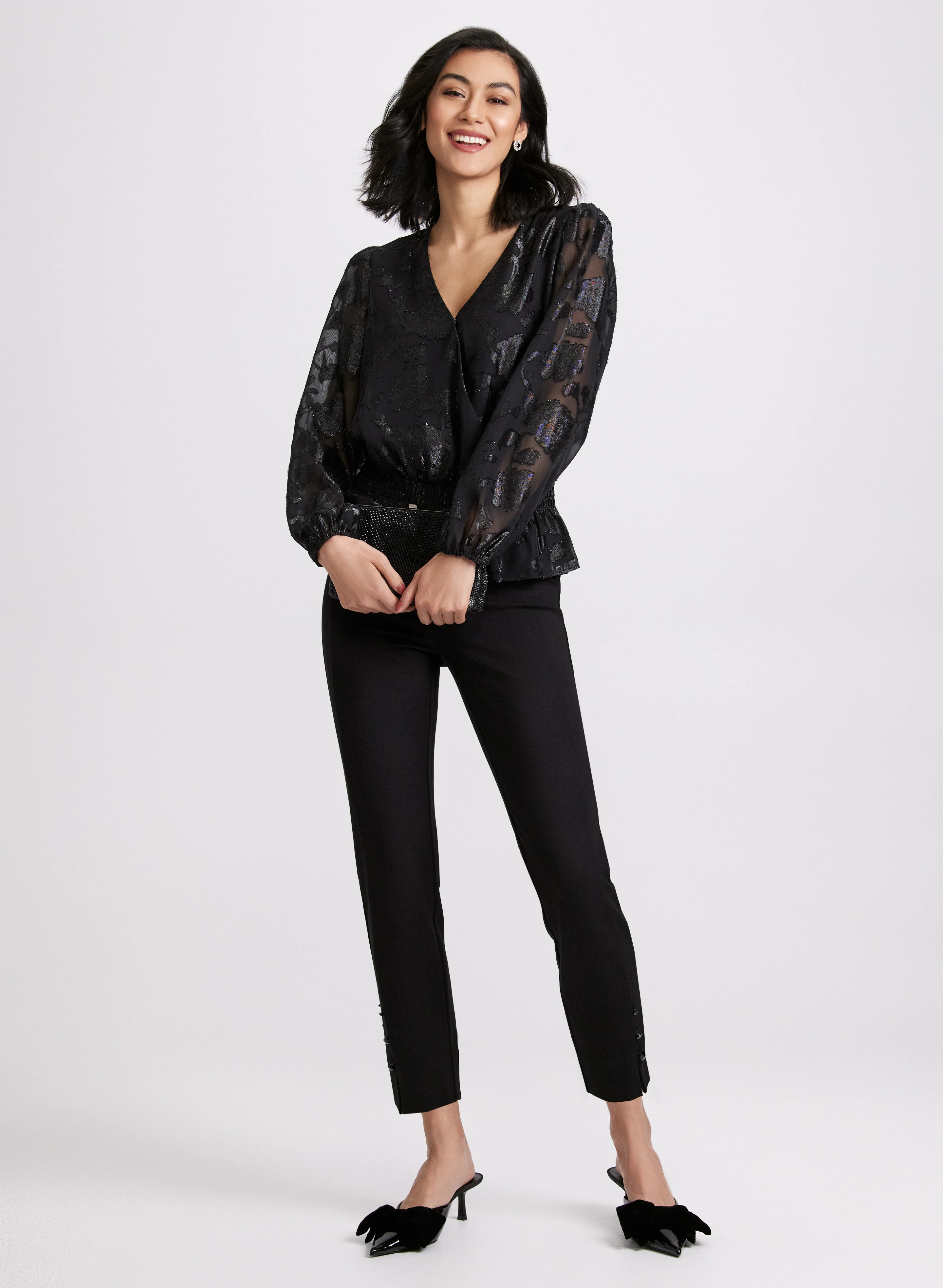 Foil Floral Blouse - Image 3