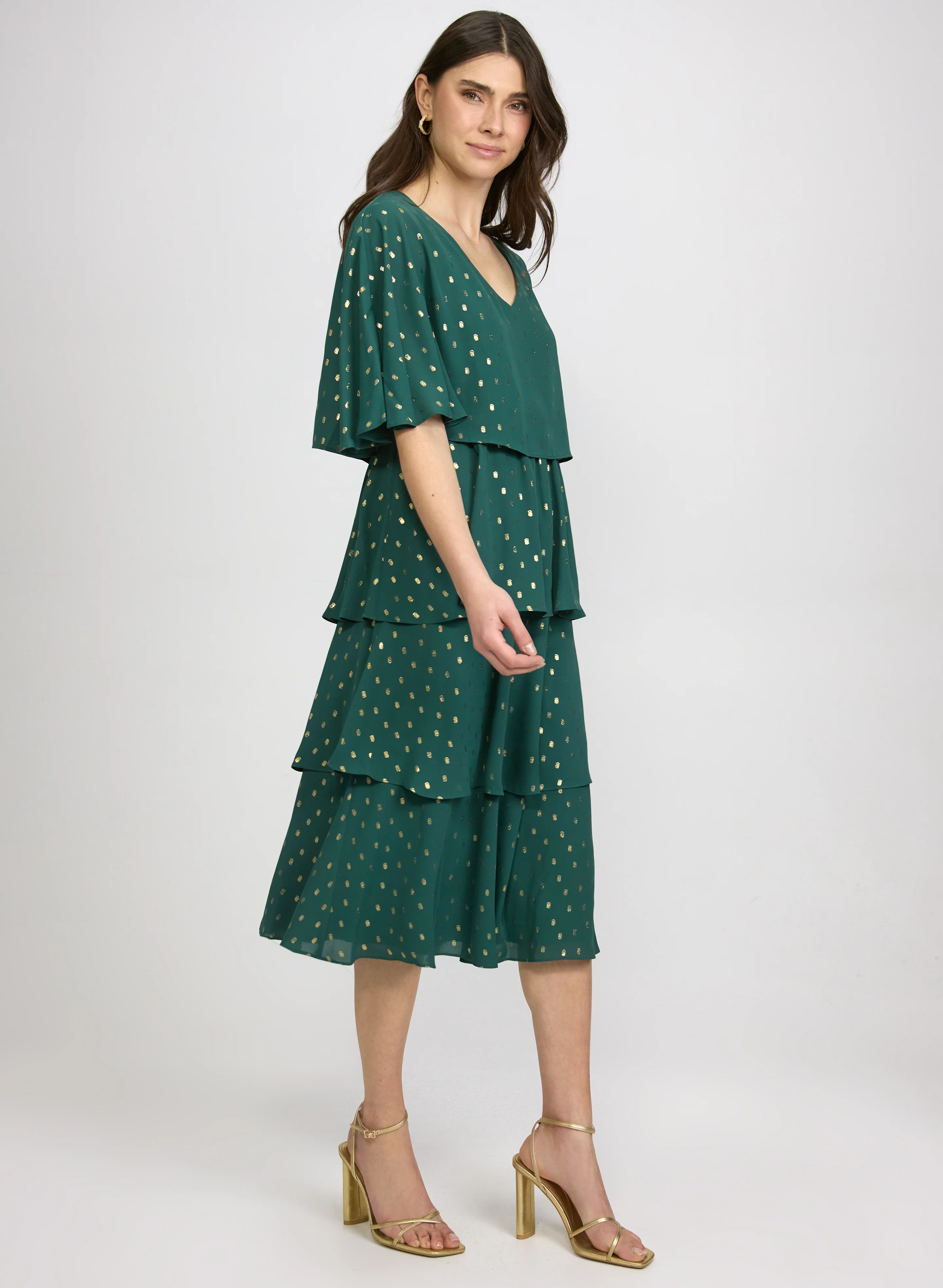 Foiled Chiffon Dress - Image 2