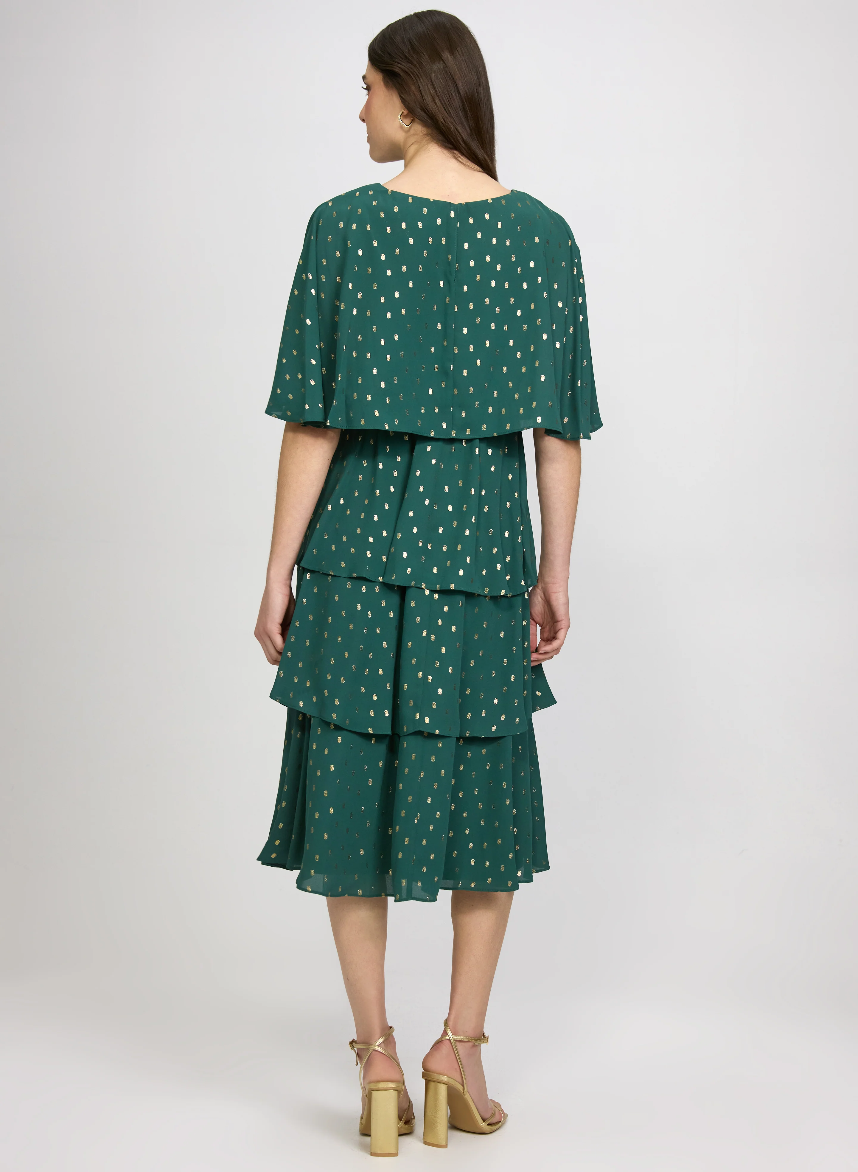 Foiled Chiffon Dress - Image 4