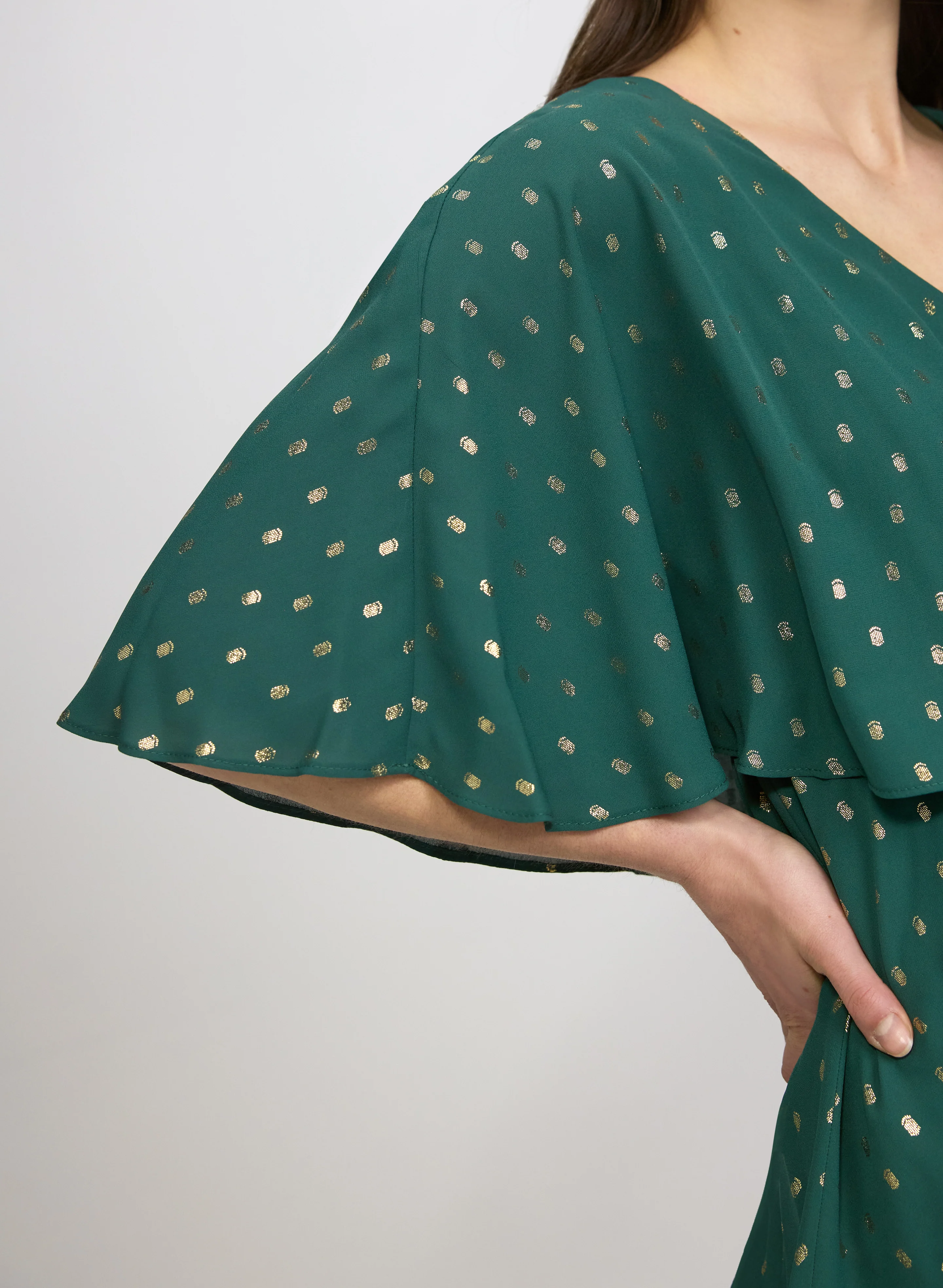 Foiled Chiffon Dress - Image 5